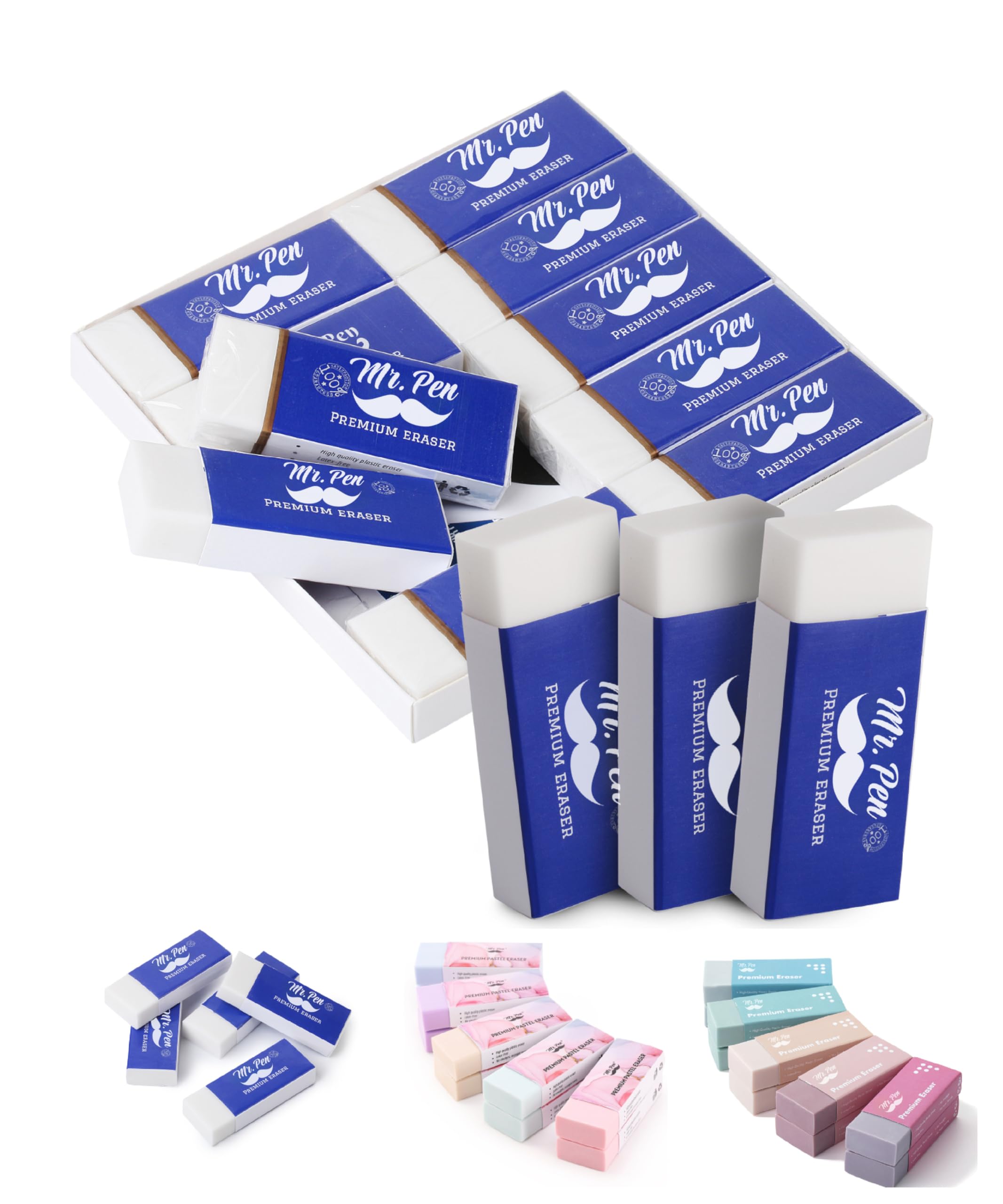 Eraser - White - Large - 5 Pack
