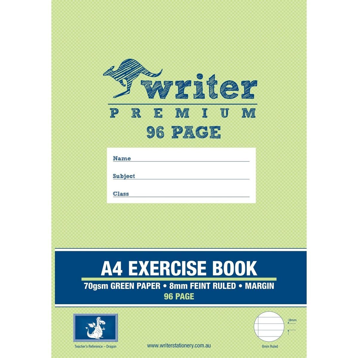 Exercise Book - 96 Pages - Green