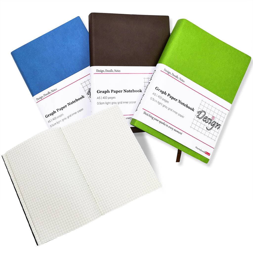 Graph Paper Notebook - A5 - 400 Pages