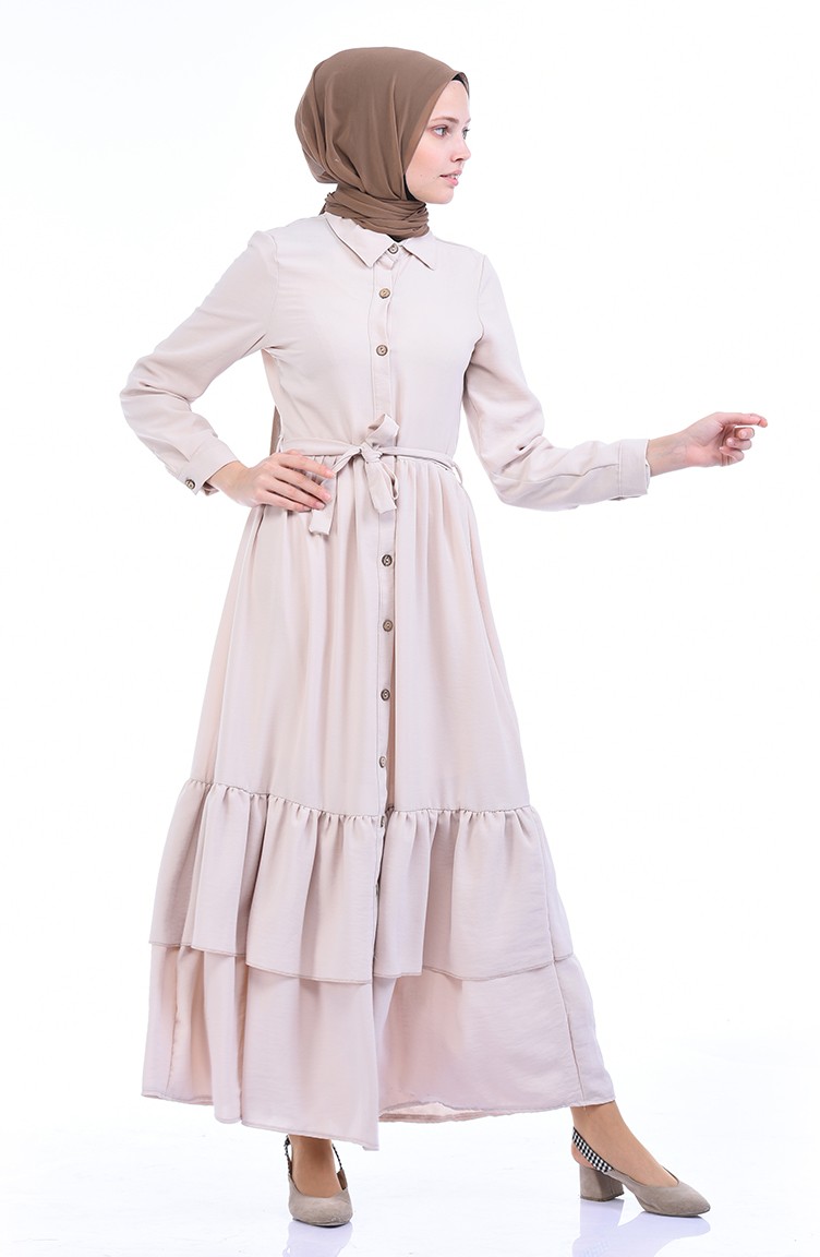 Hijab Dress - Beige