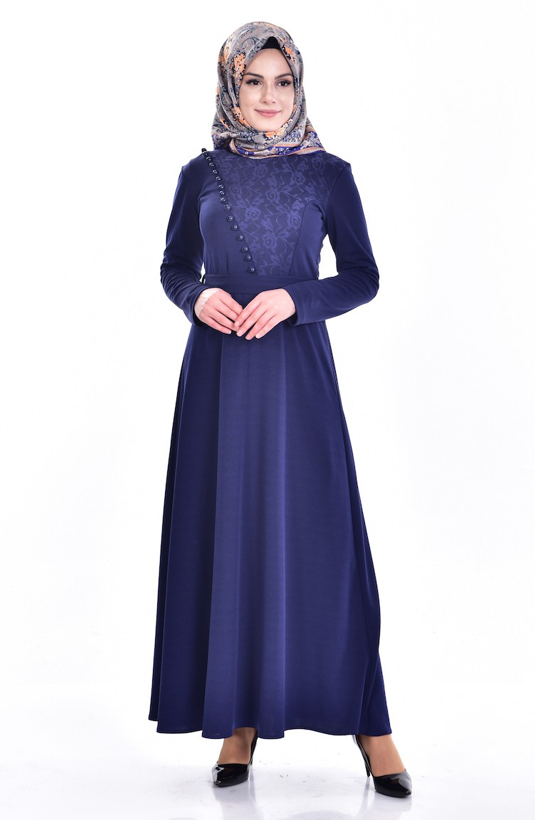 Hijab Dress - Navy