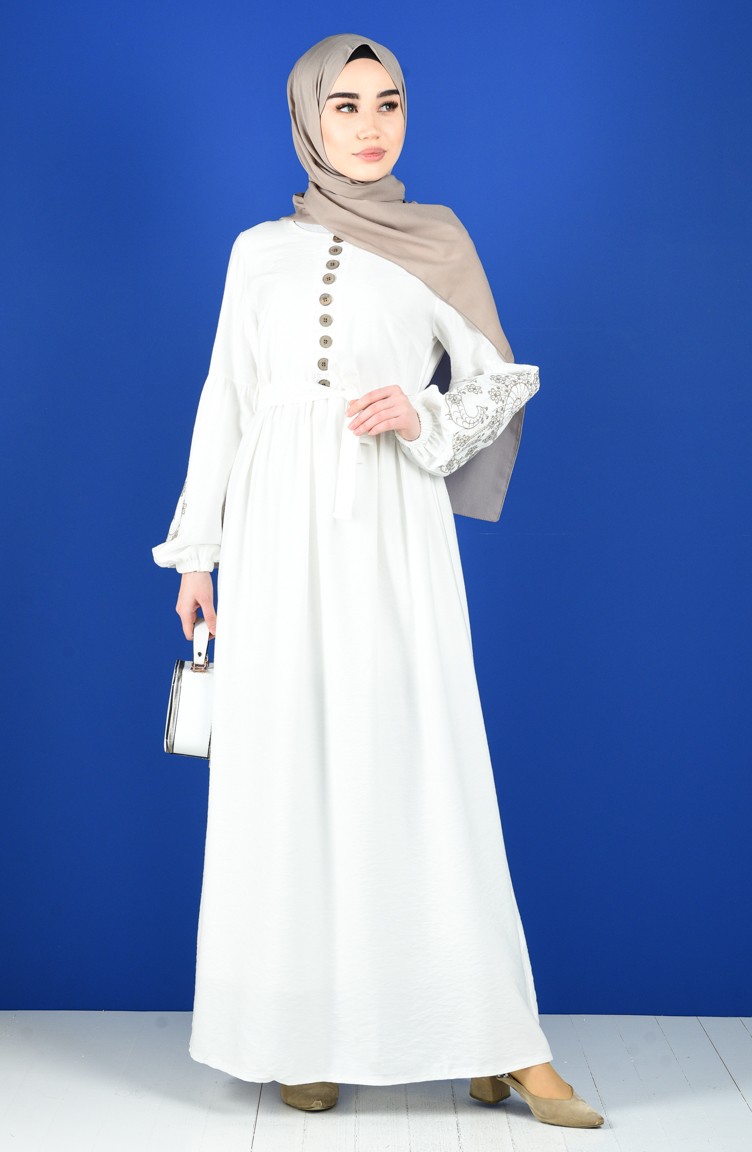 Hijab Dress - White