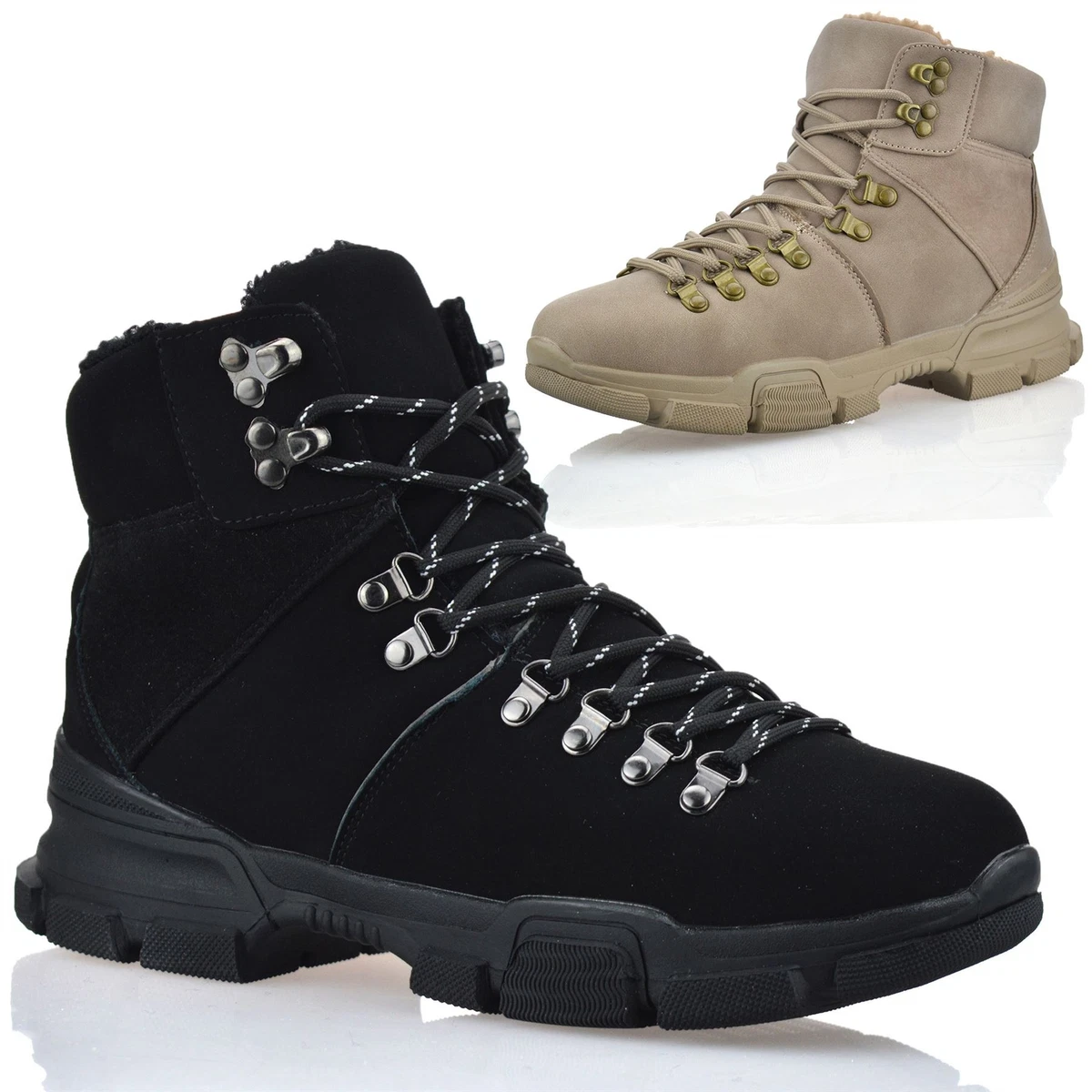 Hiking Black Ankle Boots