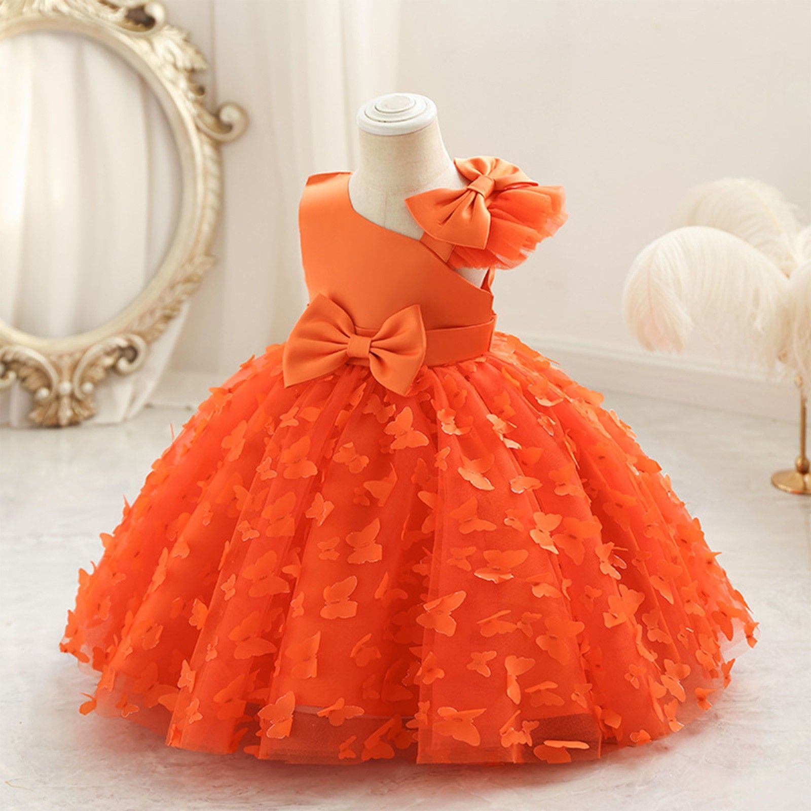 Kids Dress - 4-5 Years - Orange