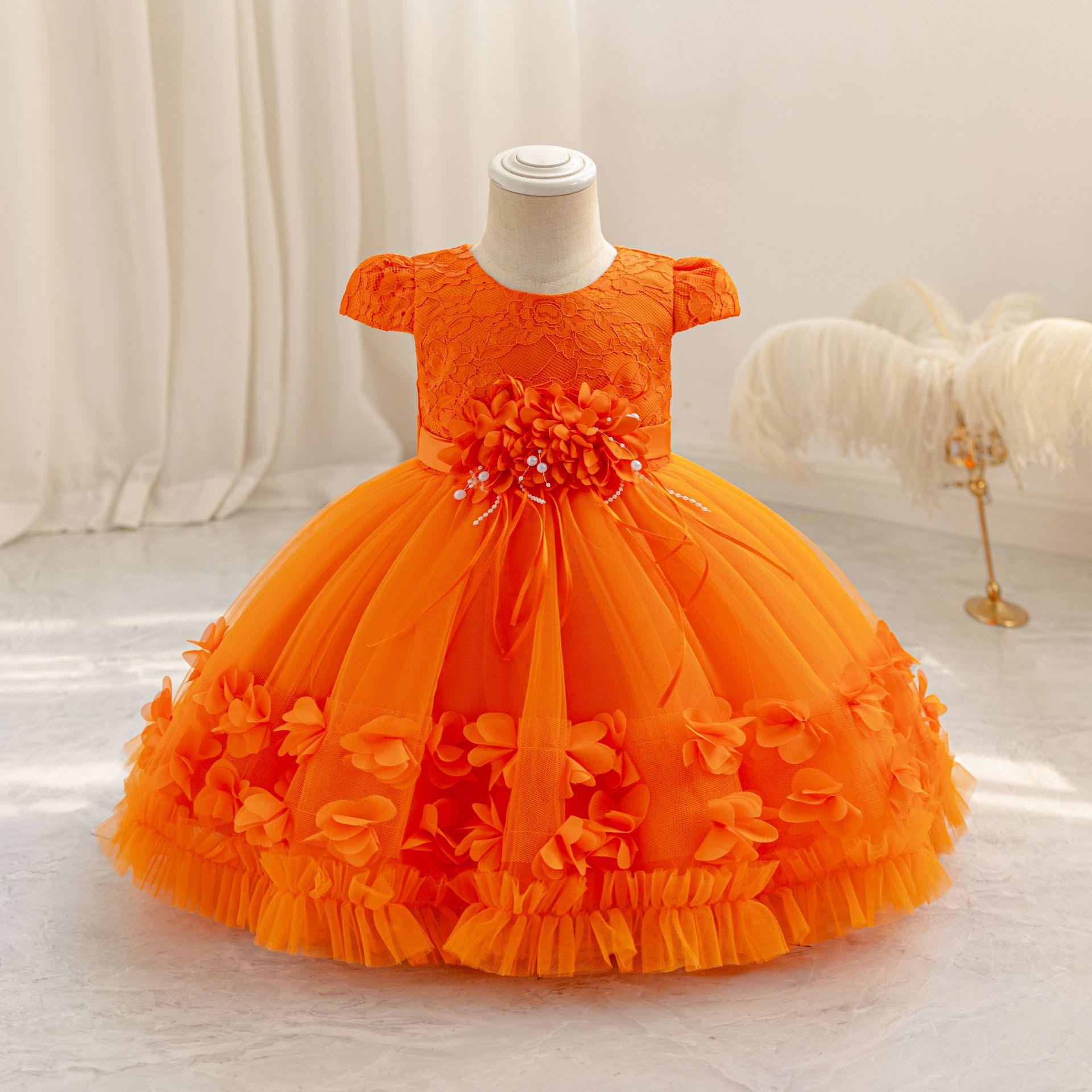 Kids Dress - 4-5 Years - Orange