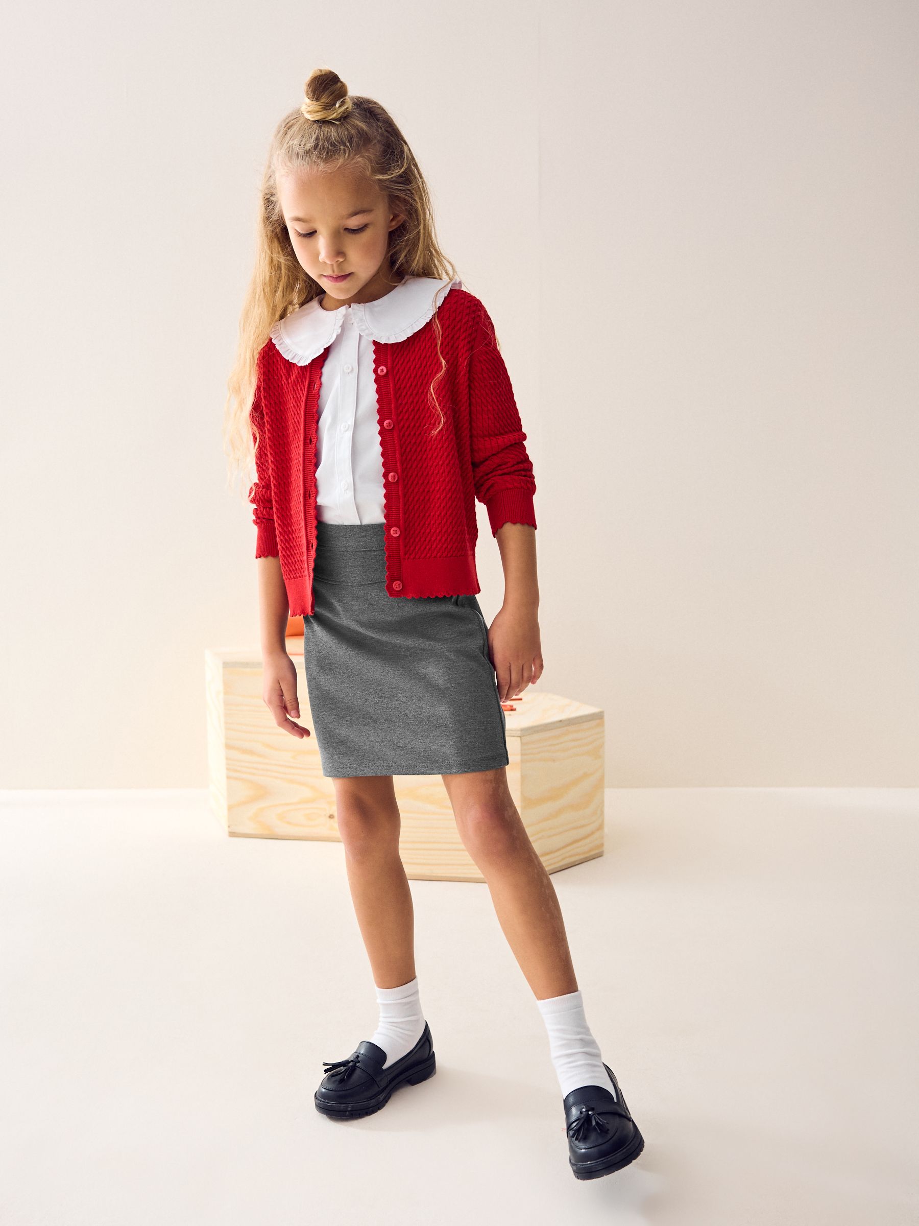 Kids School Uniform - Skirt - Grey