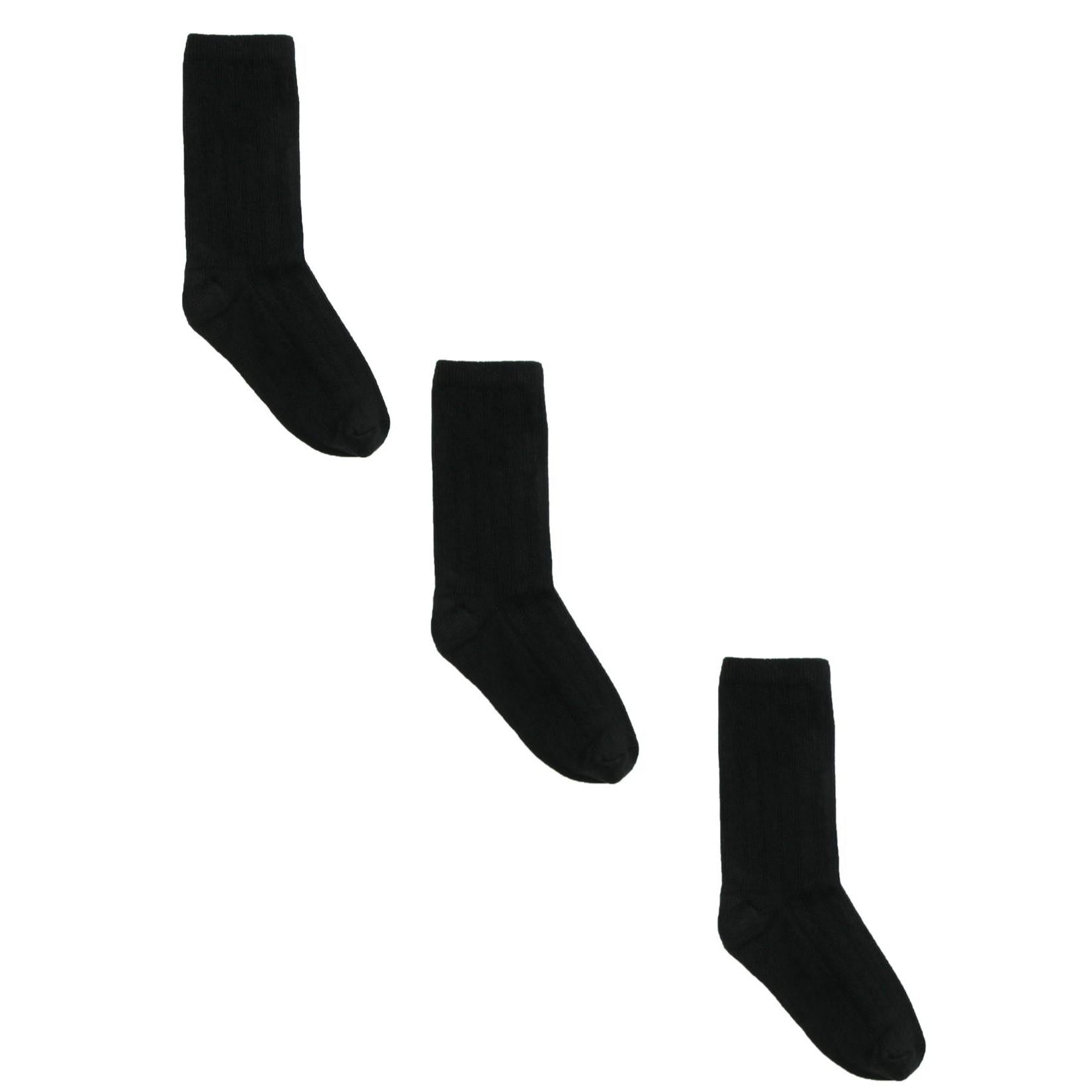 Kids School Uniform - Socks - Black - 3 Pack