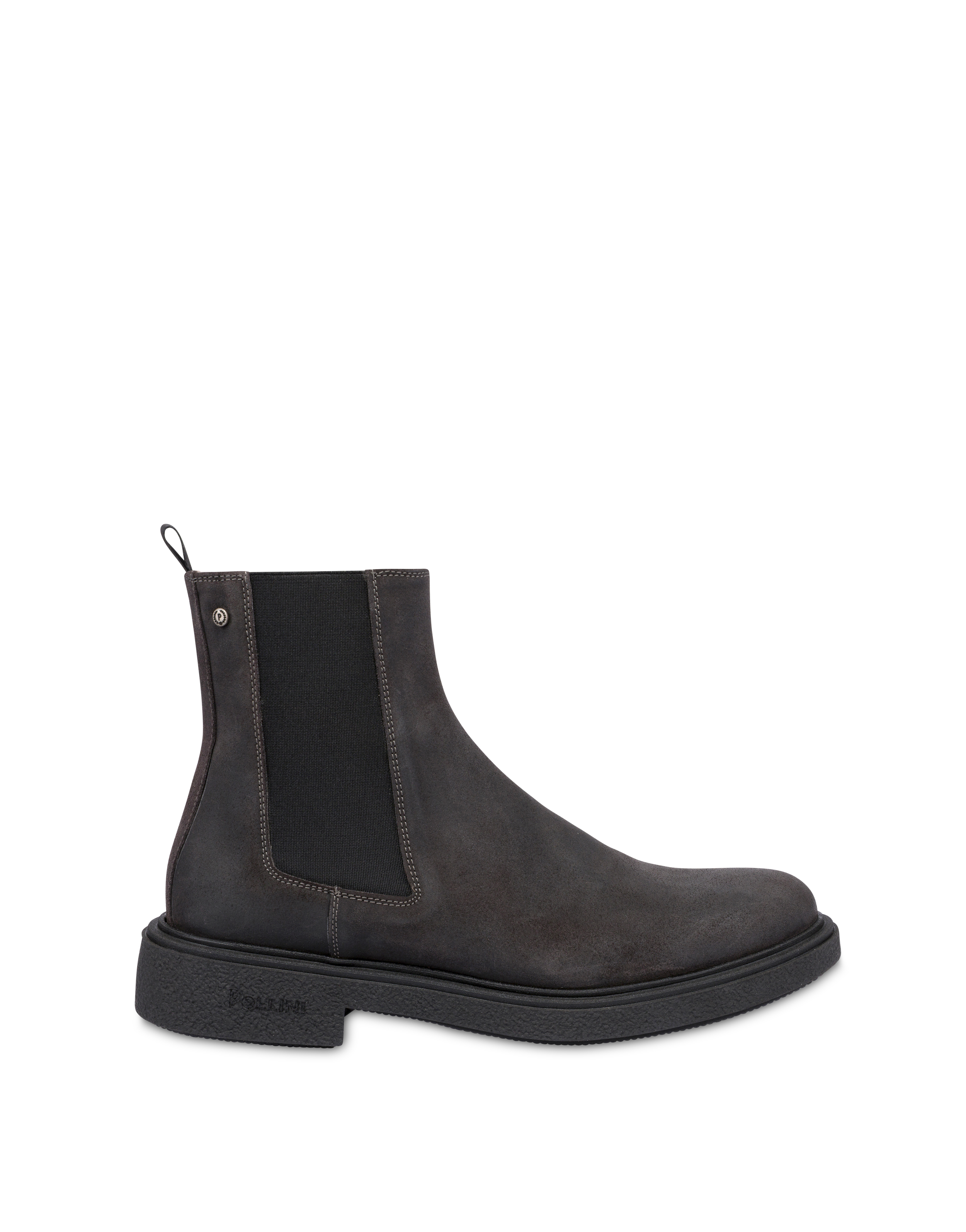 Leather Grey Chelsea Boots