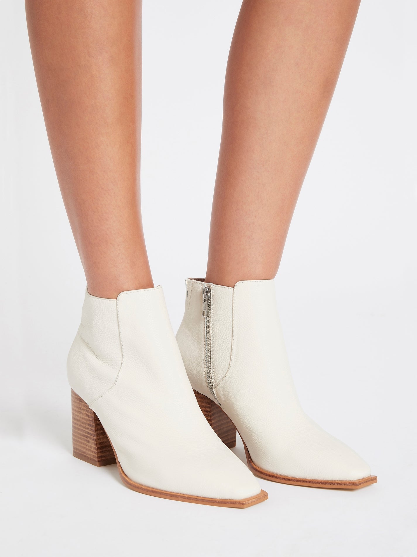 Leather White Boots
