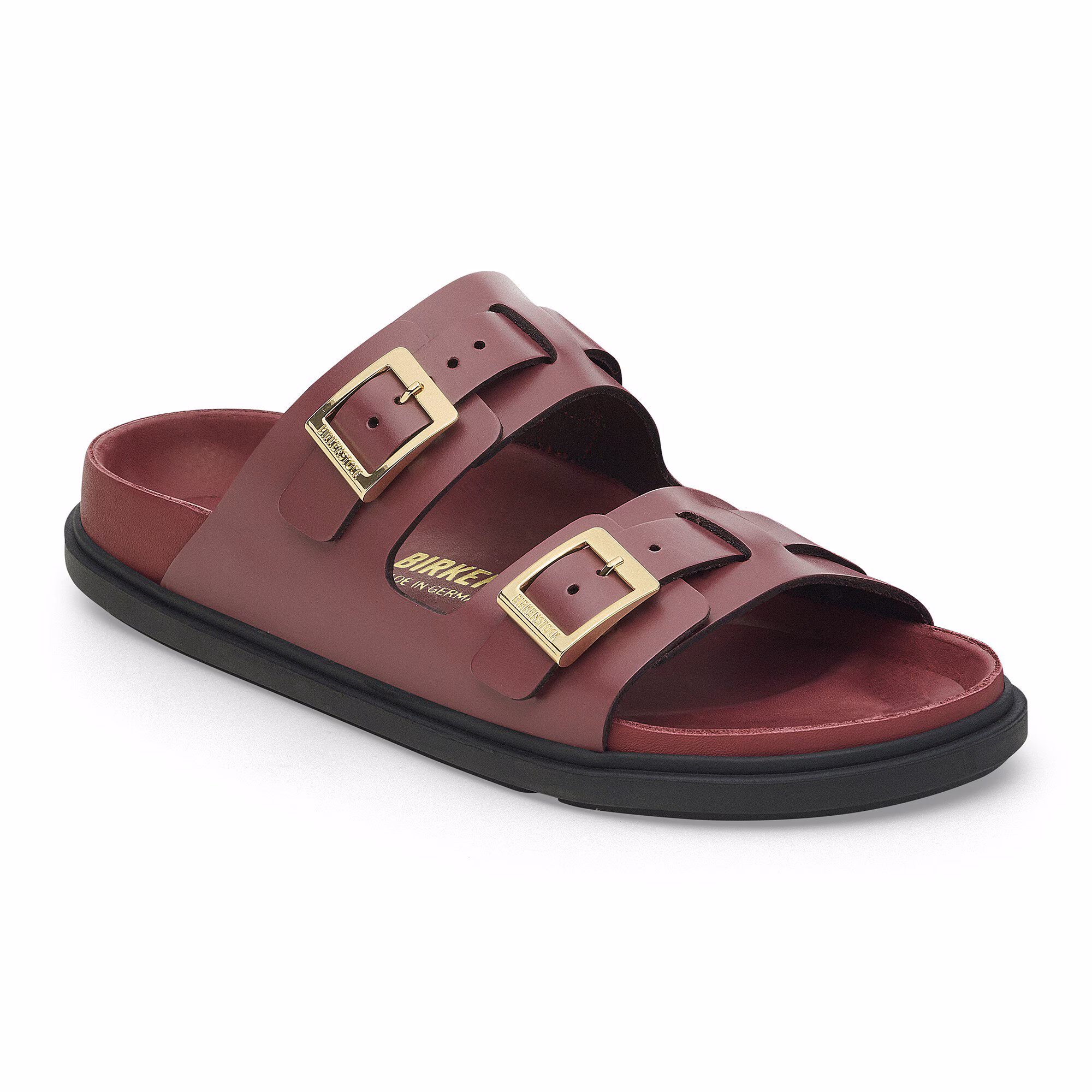 Light Burgundy Slide Sandals