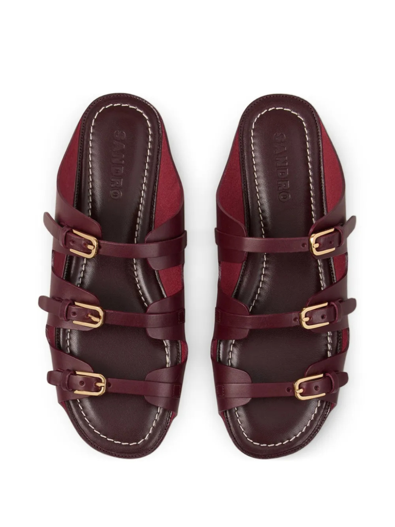 Light Burgundy Slide Sandals