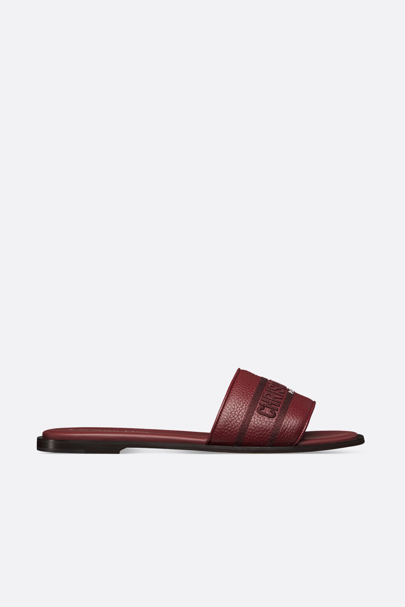 Light Burgundy Slide Sandals
