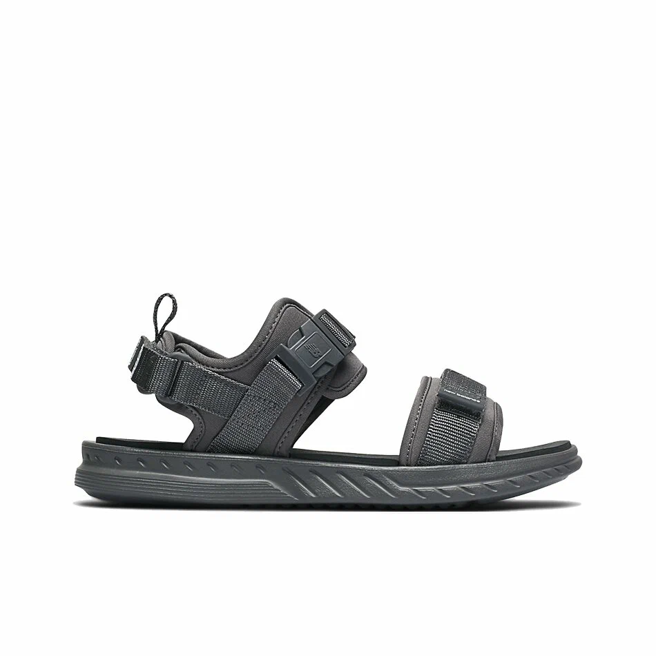 Light Charcoal Leather Sandals
