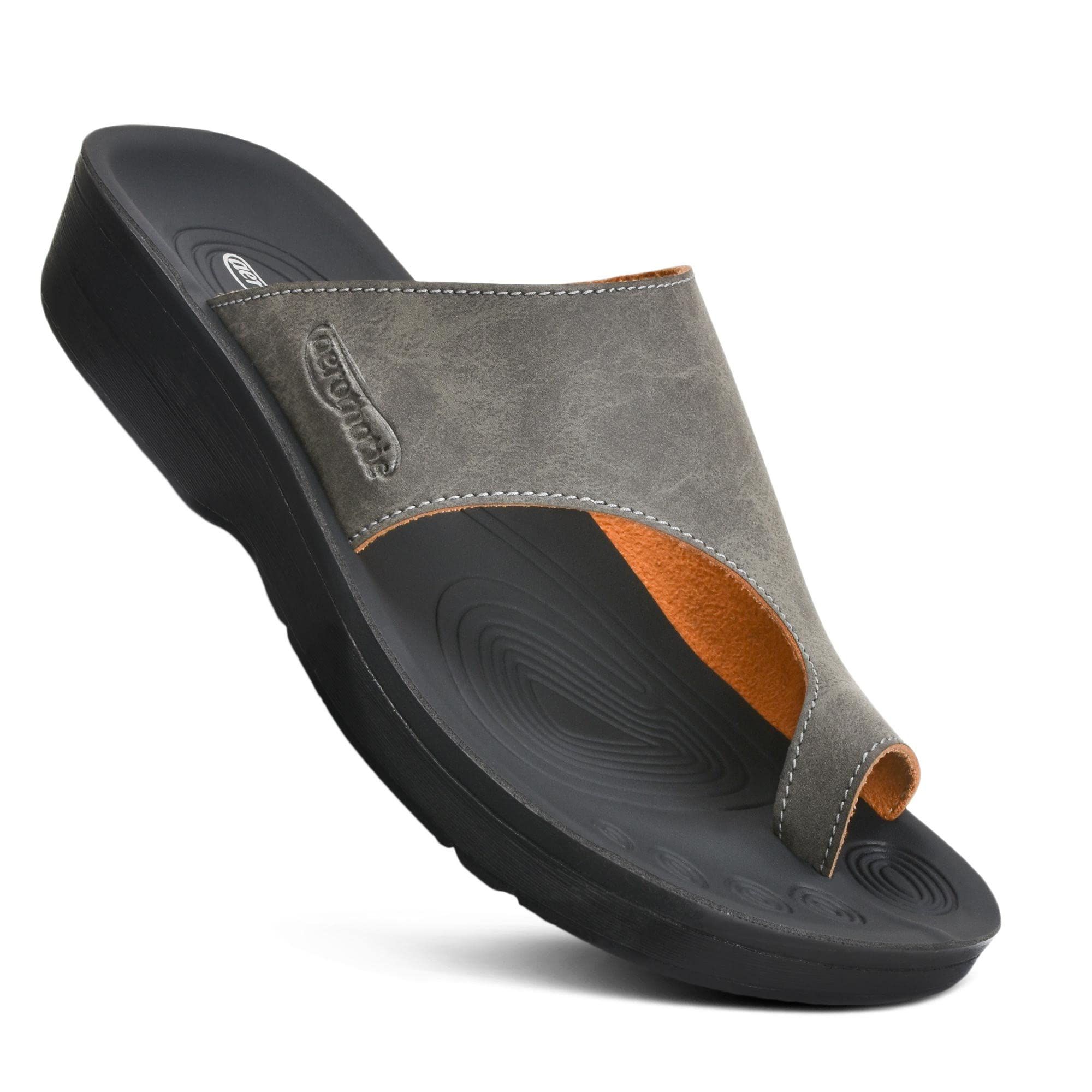 Light Charcoal Slide Sandals