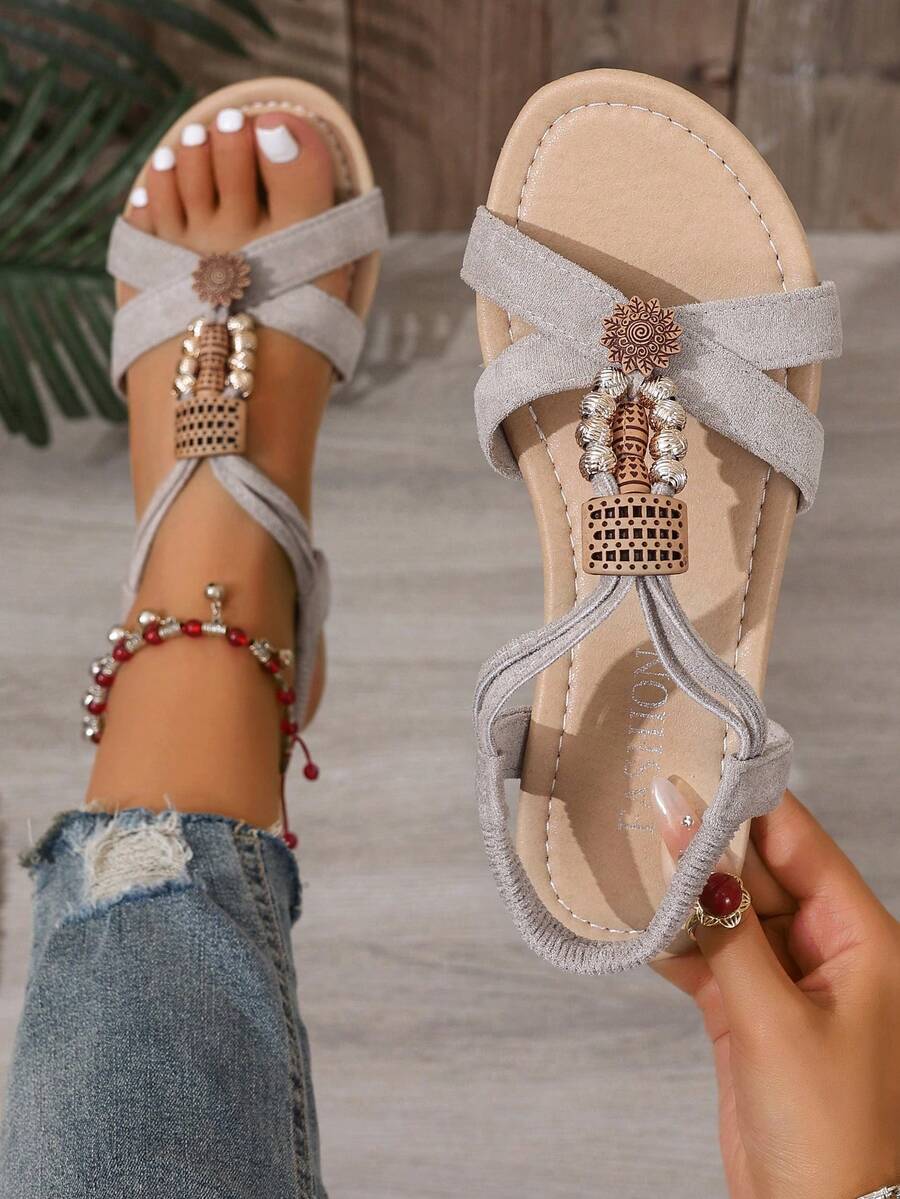 Light Grey Beach Sandals