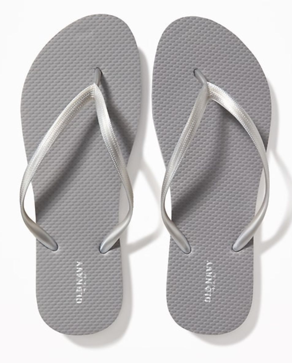 Light Grey Flip Flops
