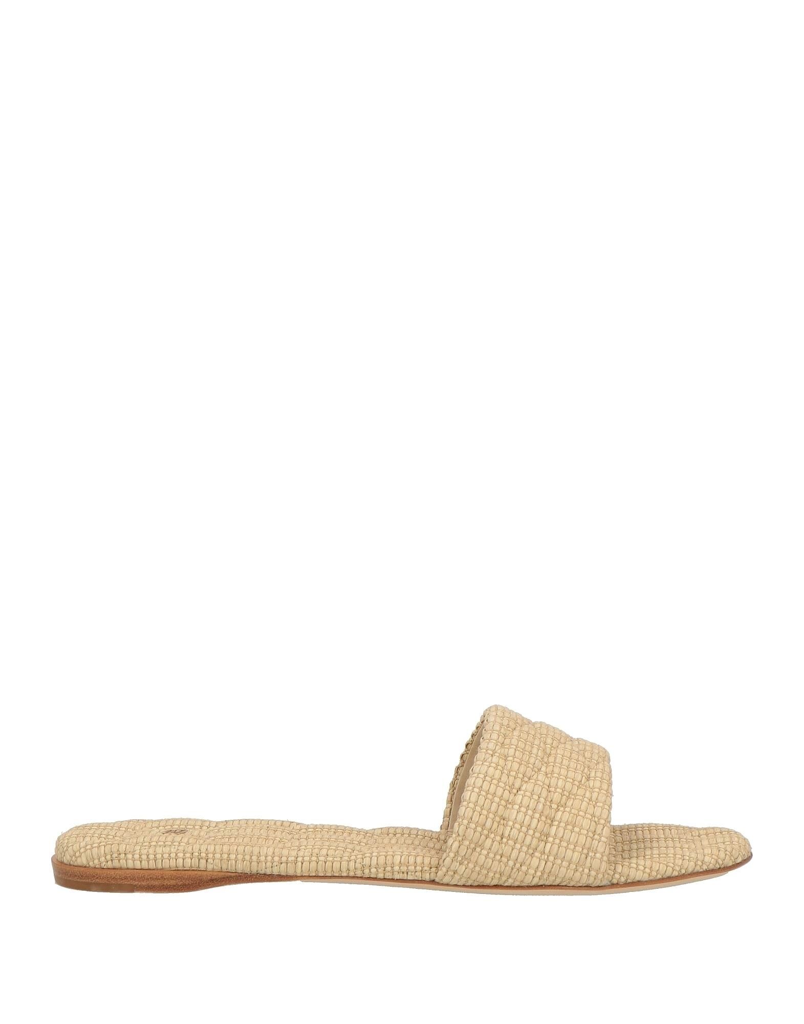 Light Khaki Leather Sandals