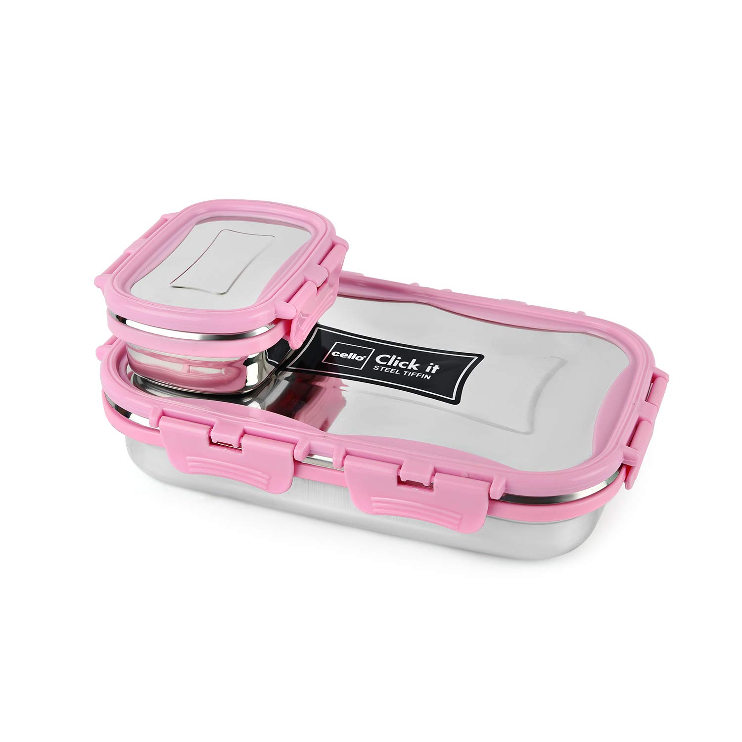 Lunch Box - Steel - Pink