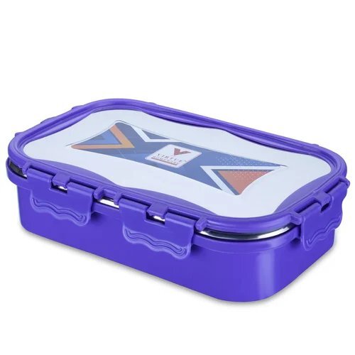 Lunch Box - Steel - Purple