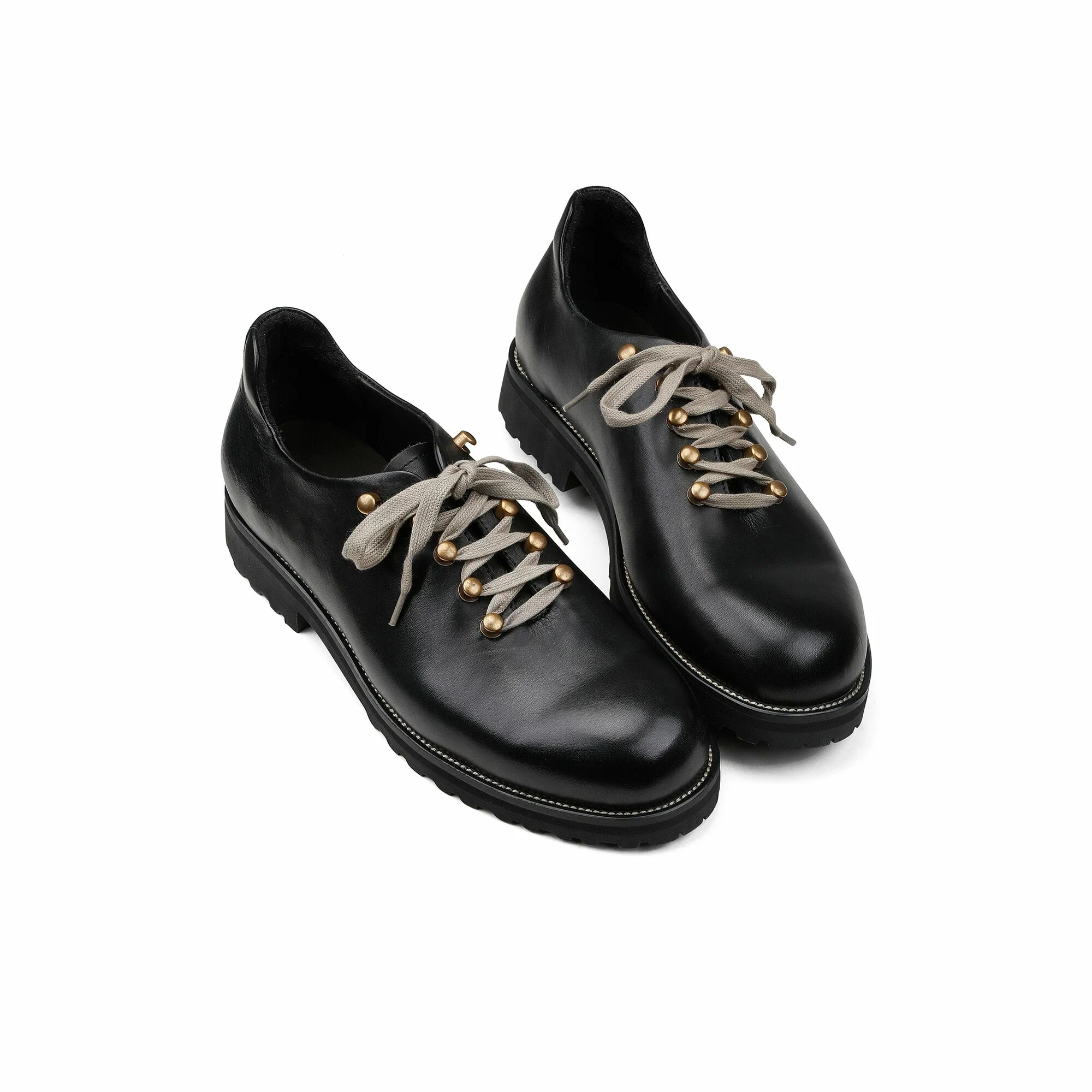 Luxe Charcoal Derby Shoes
