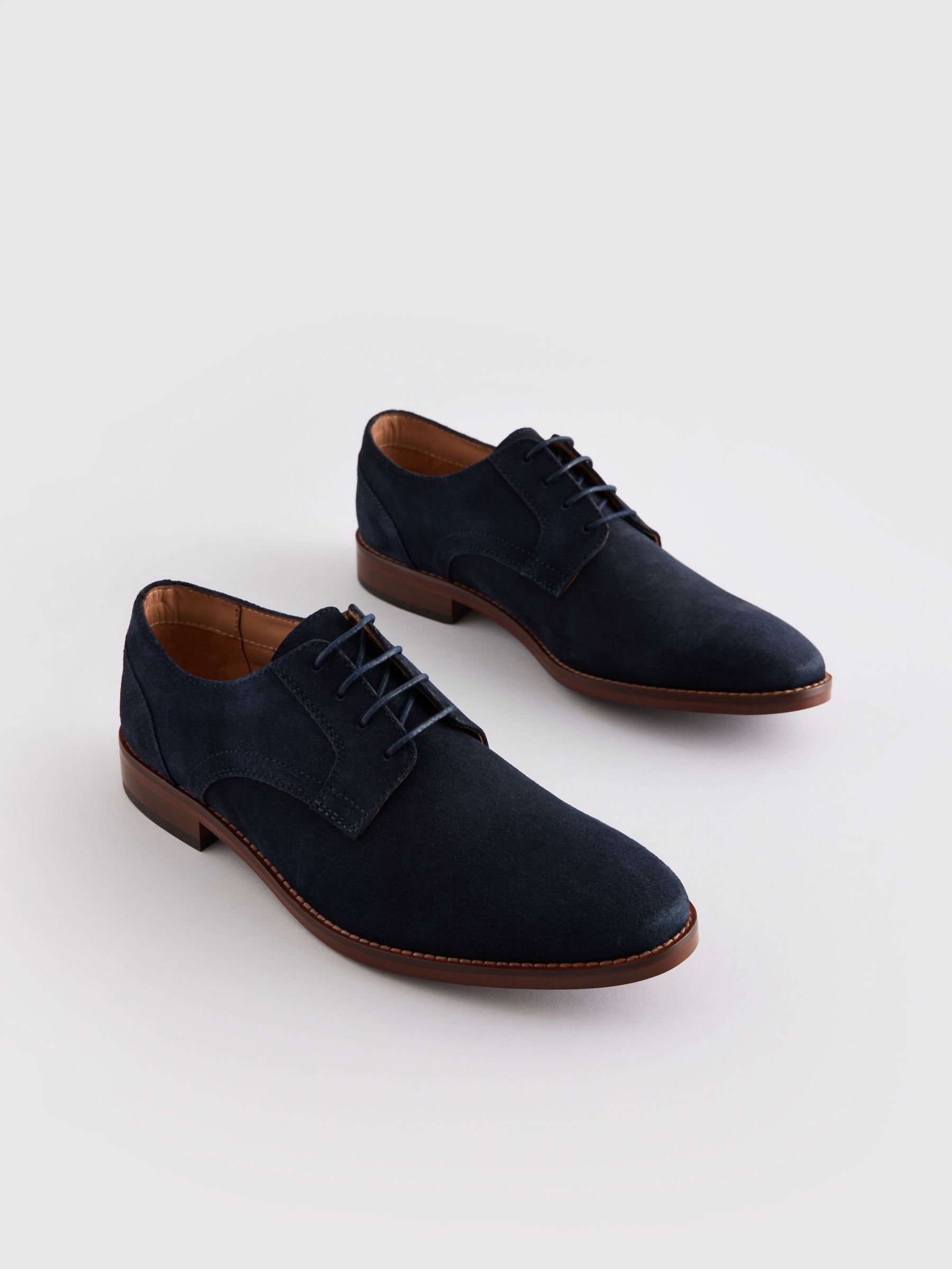 Luxe Navy Blue Derby Shoes