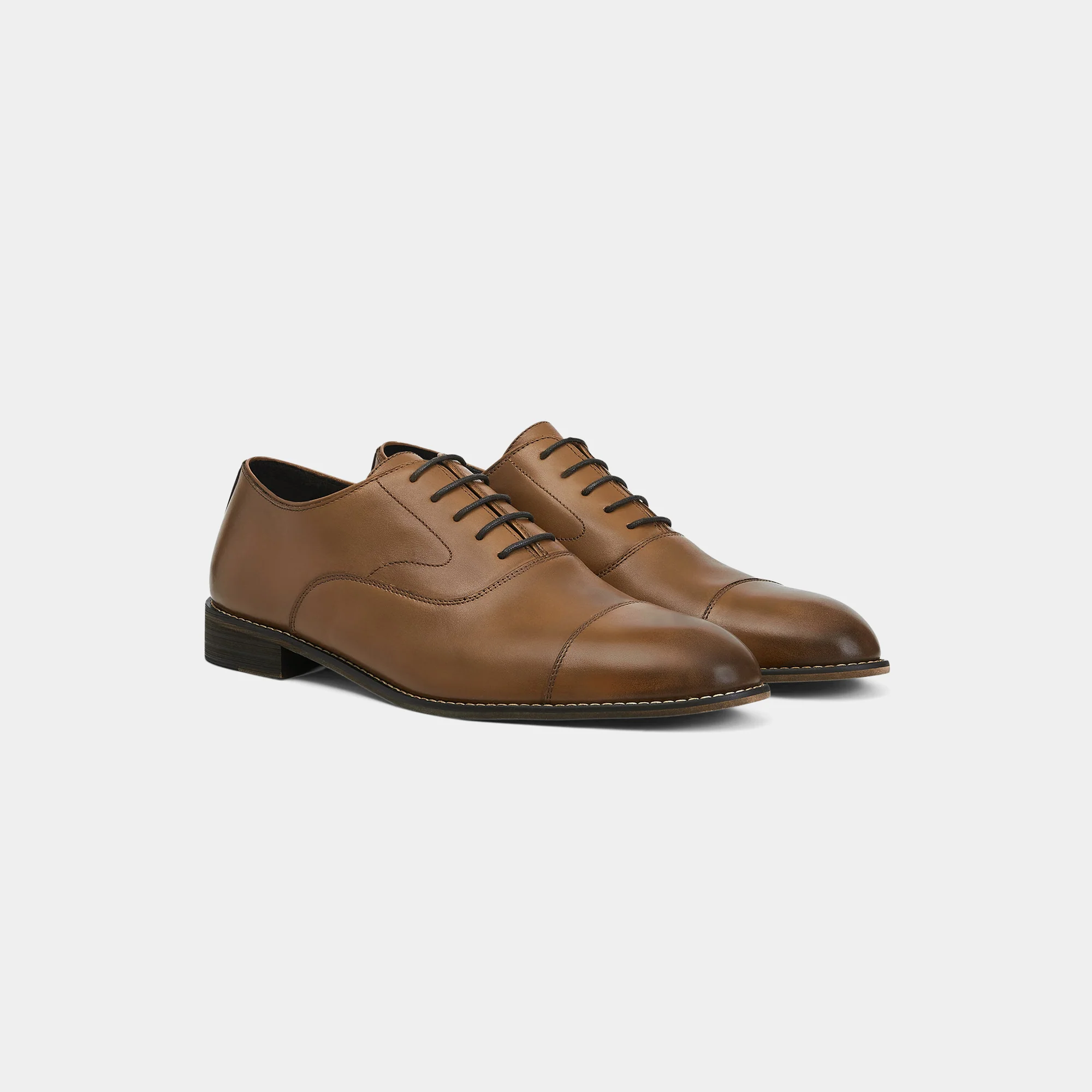 Luxe Tan Oxford Shoes