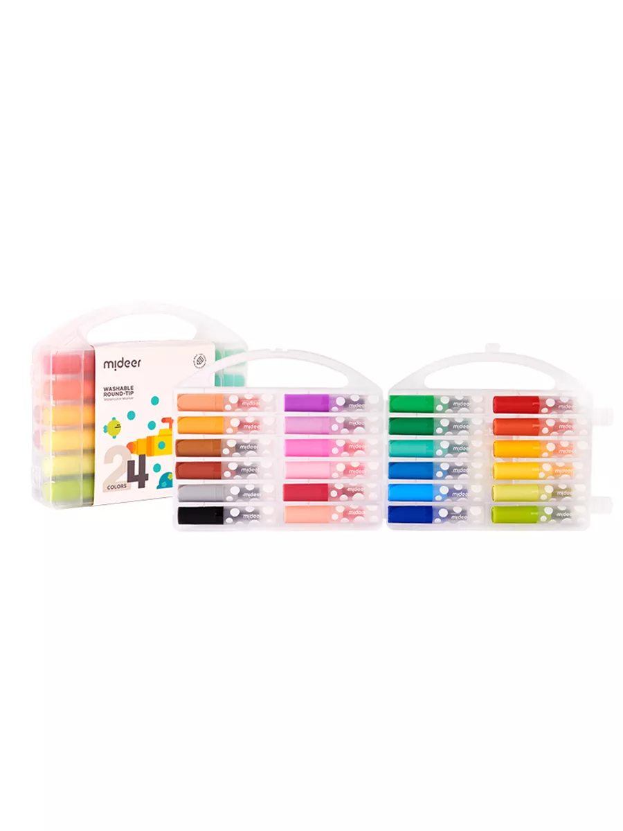 Marker Set - 24 Colors - Washable