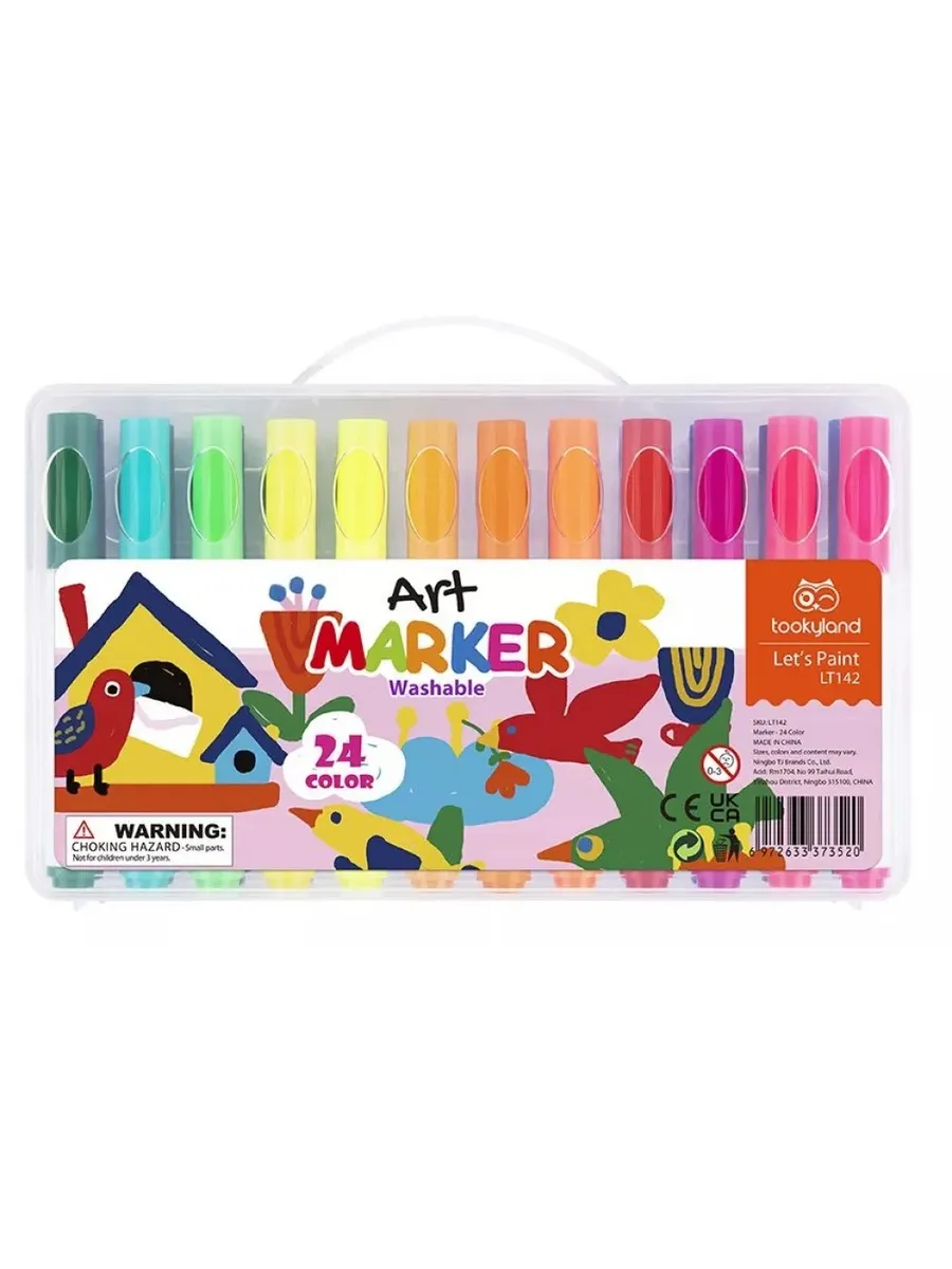 Marker Set - 24 Colors - Washable