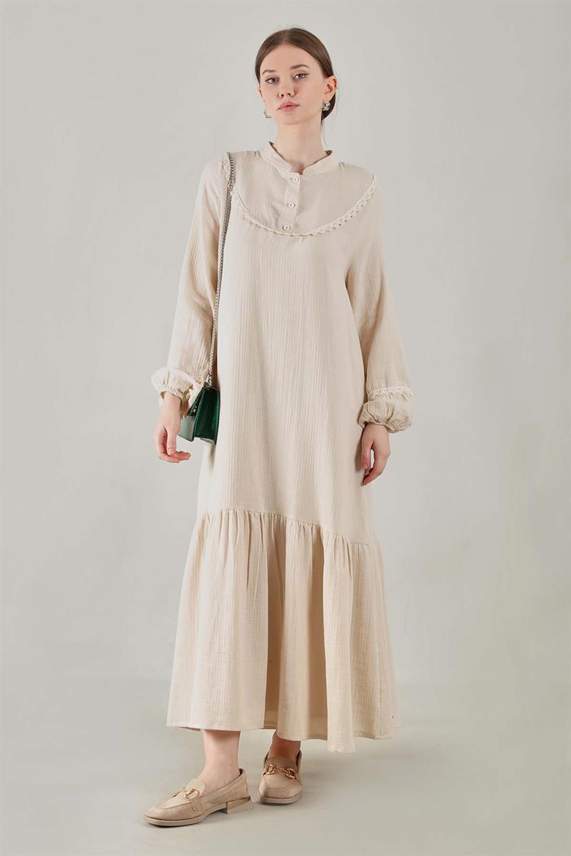 Modest Dress - Cream