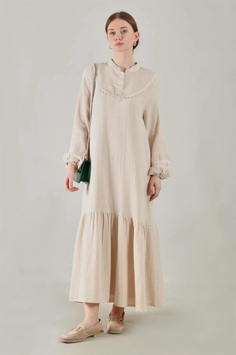 Modest Dress - Cream