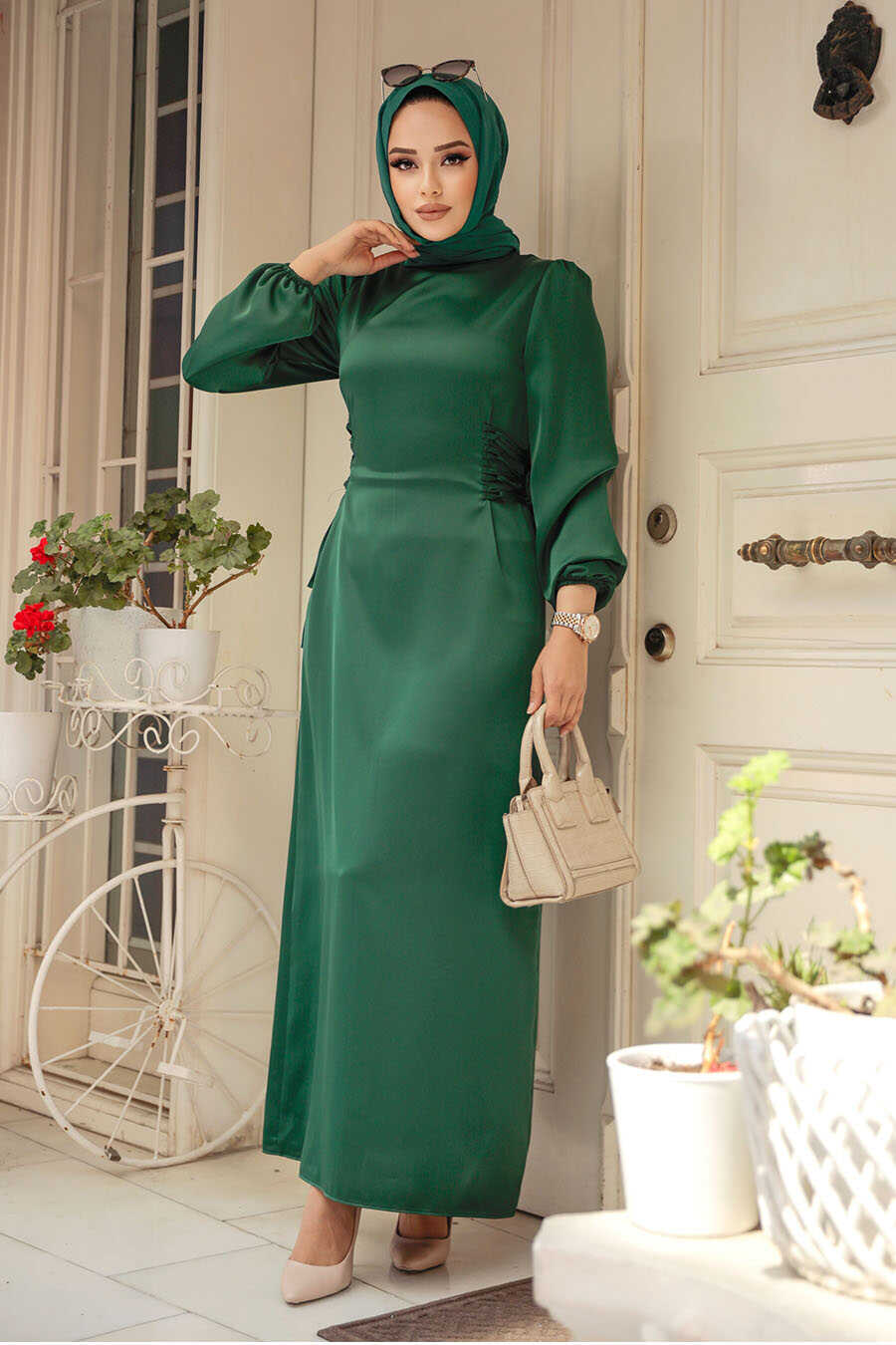 Modest Dress - Green