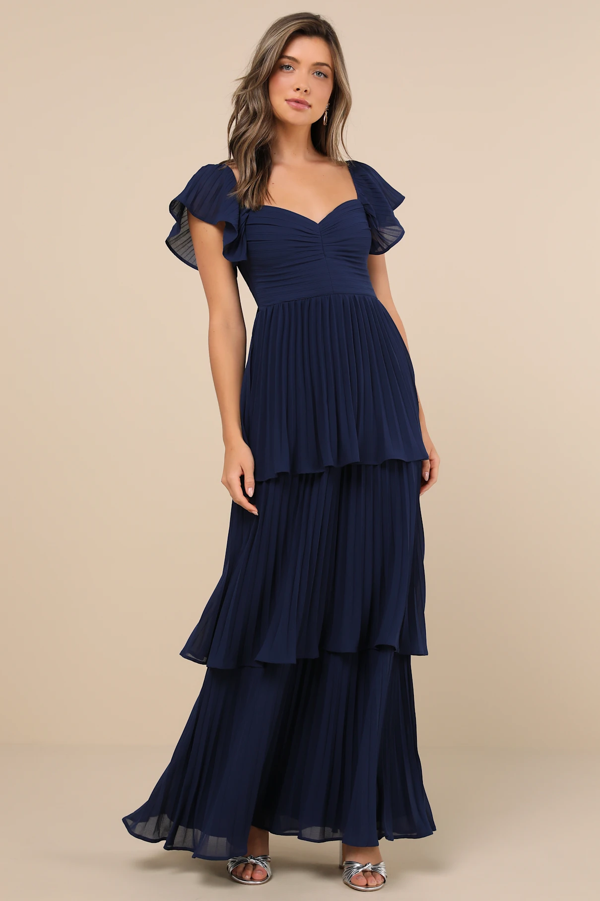 Modest Dress - Navy