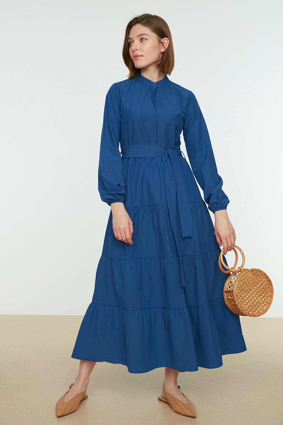Modest Dress - Navy