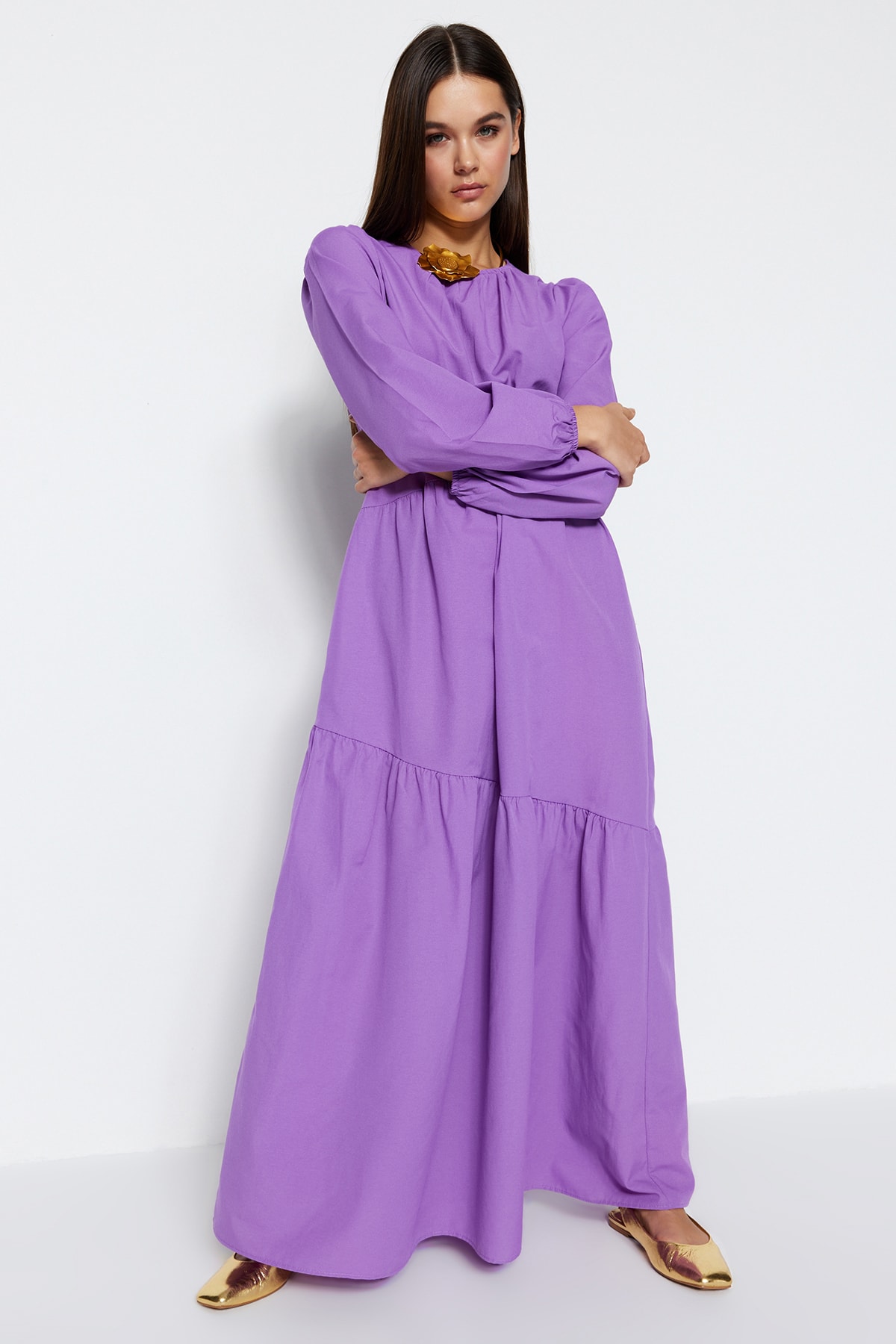Modest Dress - Purple