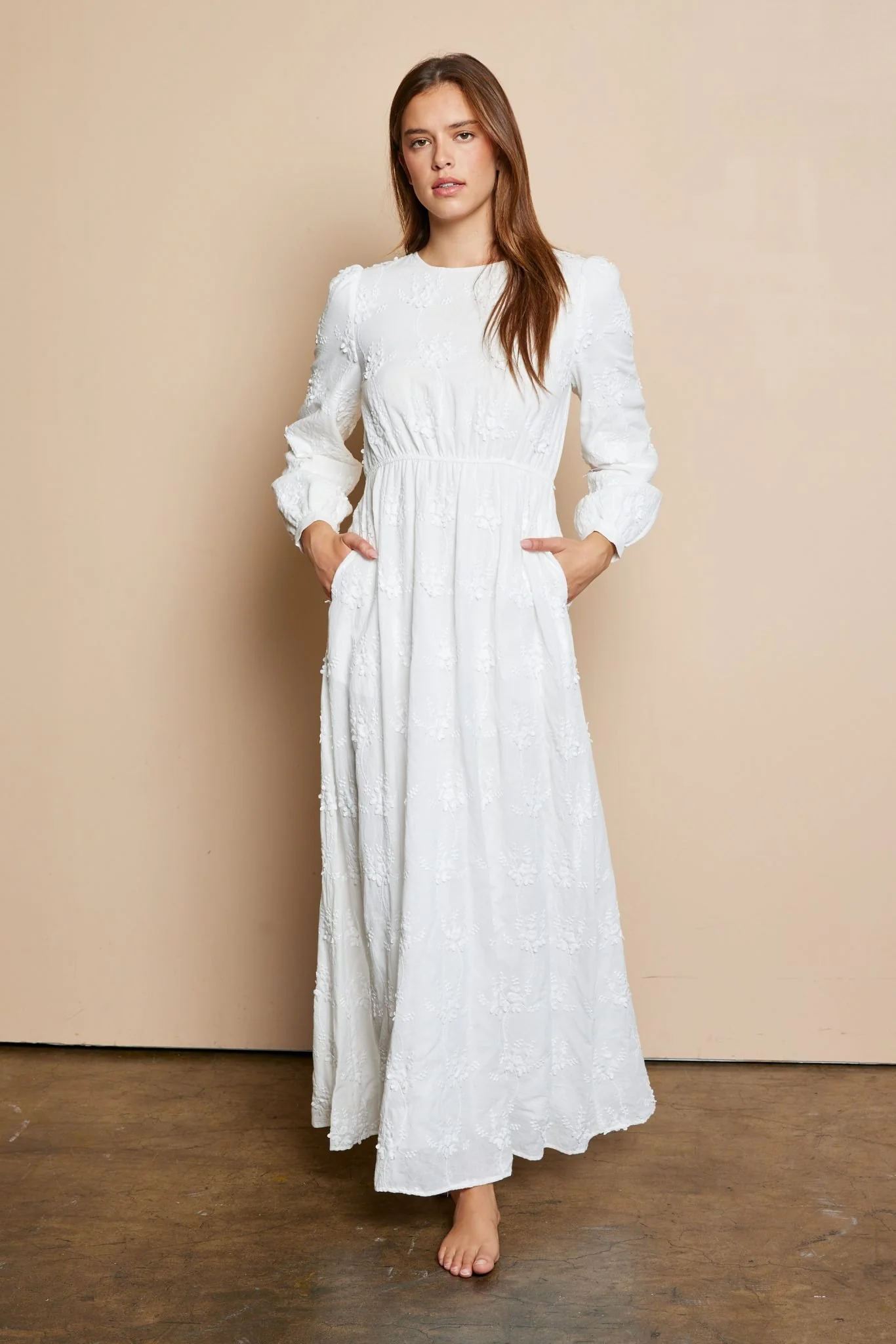 Modest Dress - White