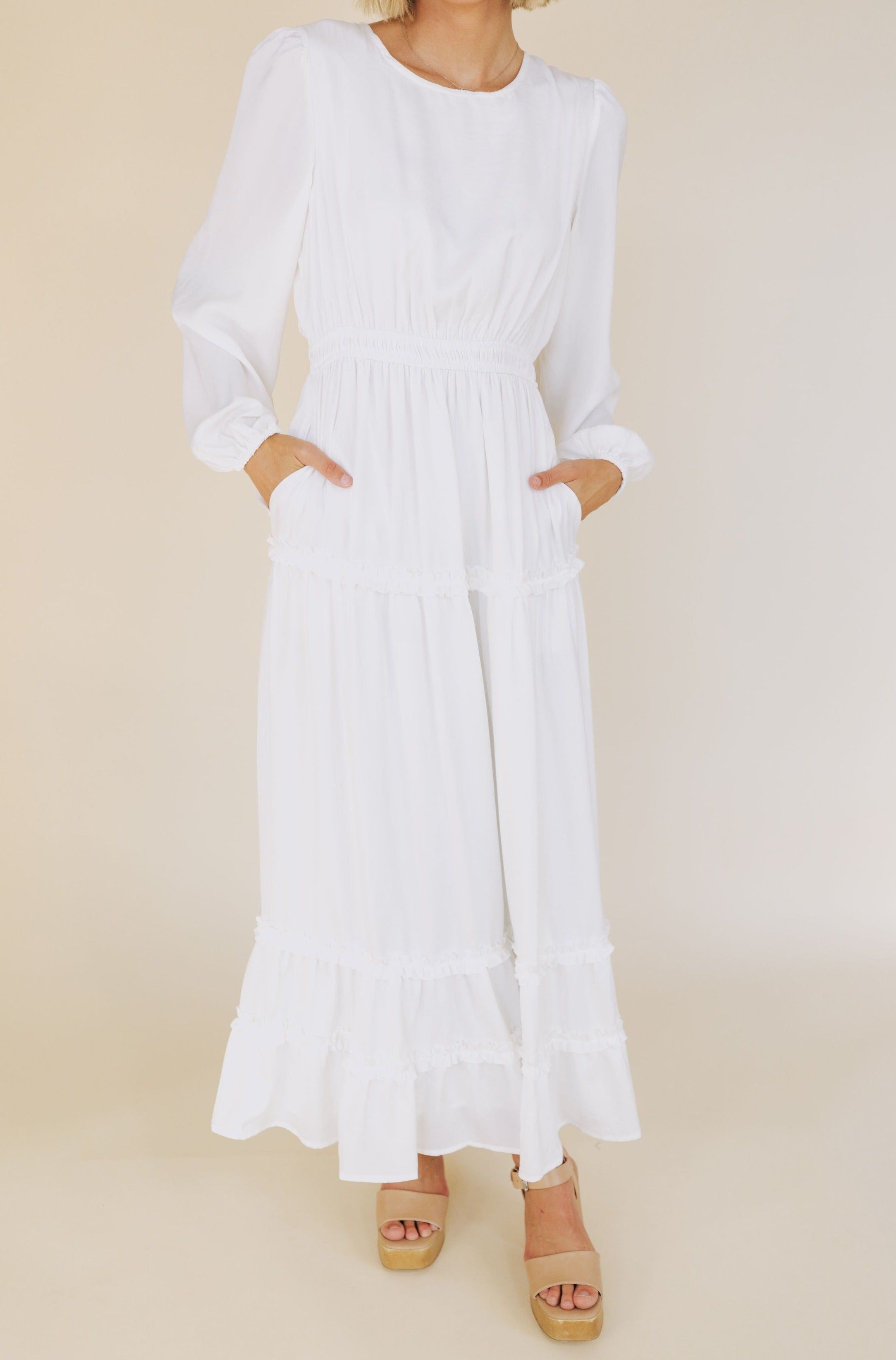 Modest Dress - White