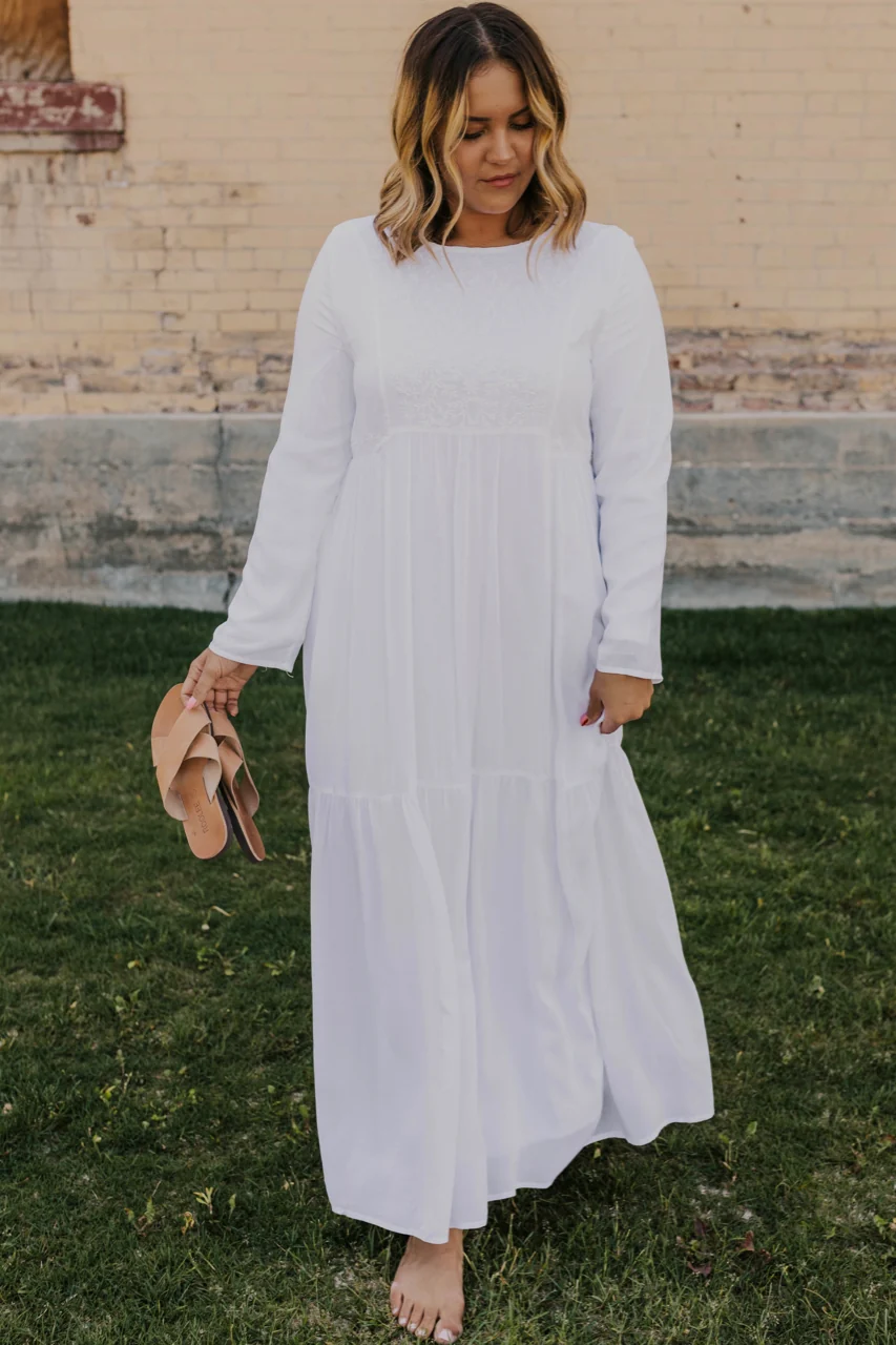 Modest Dress - White