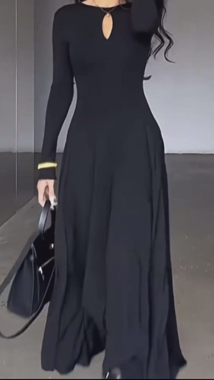 Modest Fashion Dress - Black