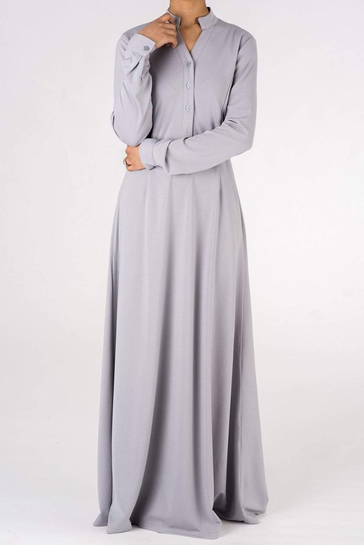 Modest Fashion Dress - Grey