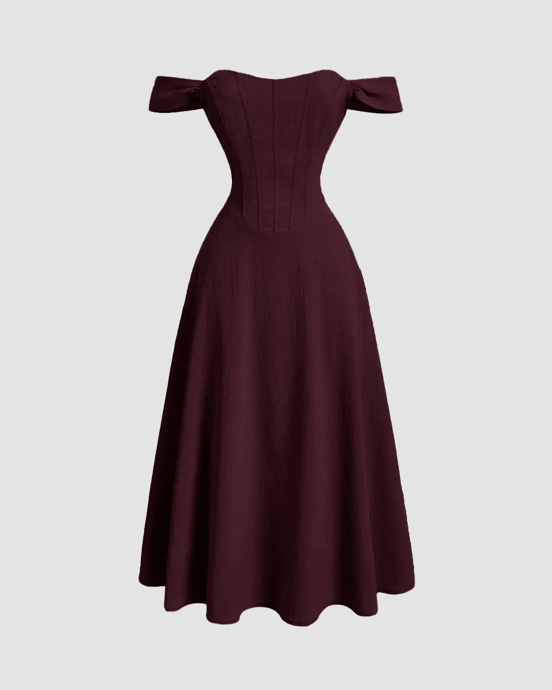 Modest Fashion Dress - Maroon