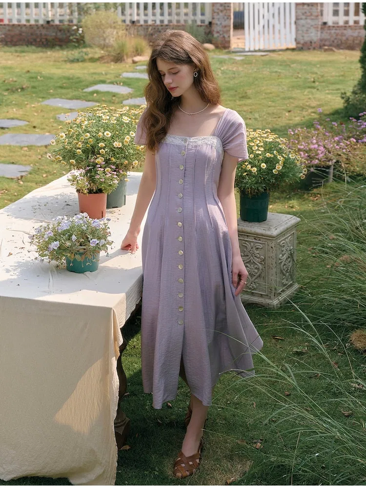 Modest Fashion Dress - Purple