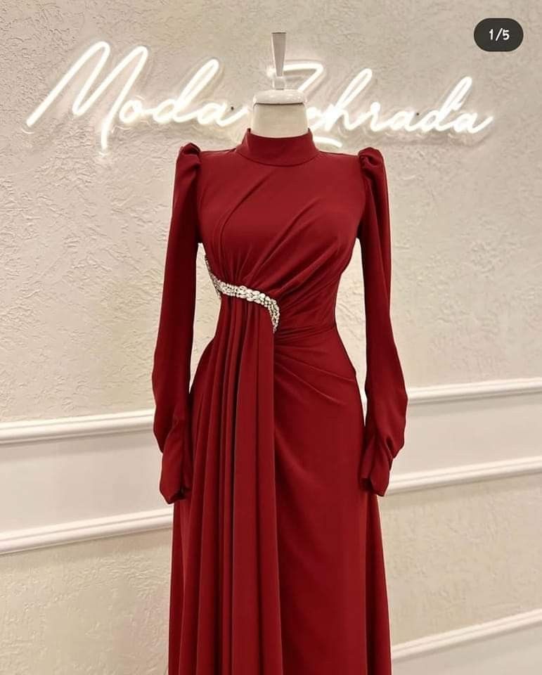 Muslim Wedding Attire - Maroon