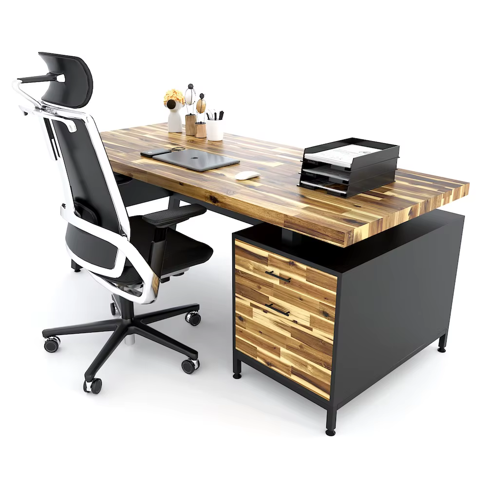 Office Desk - 180x80cm - Wood Grain