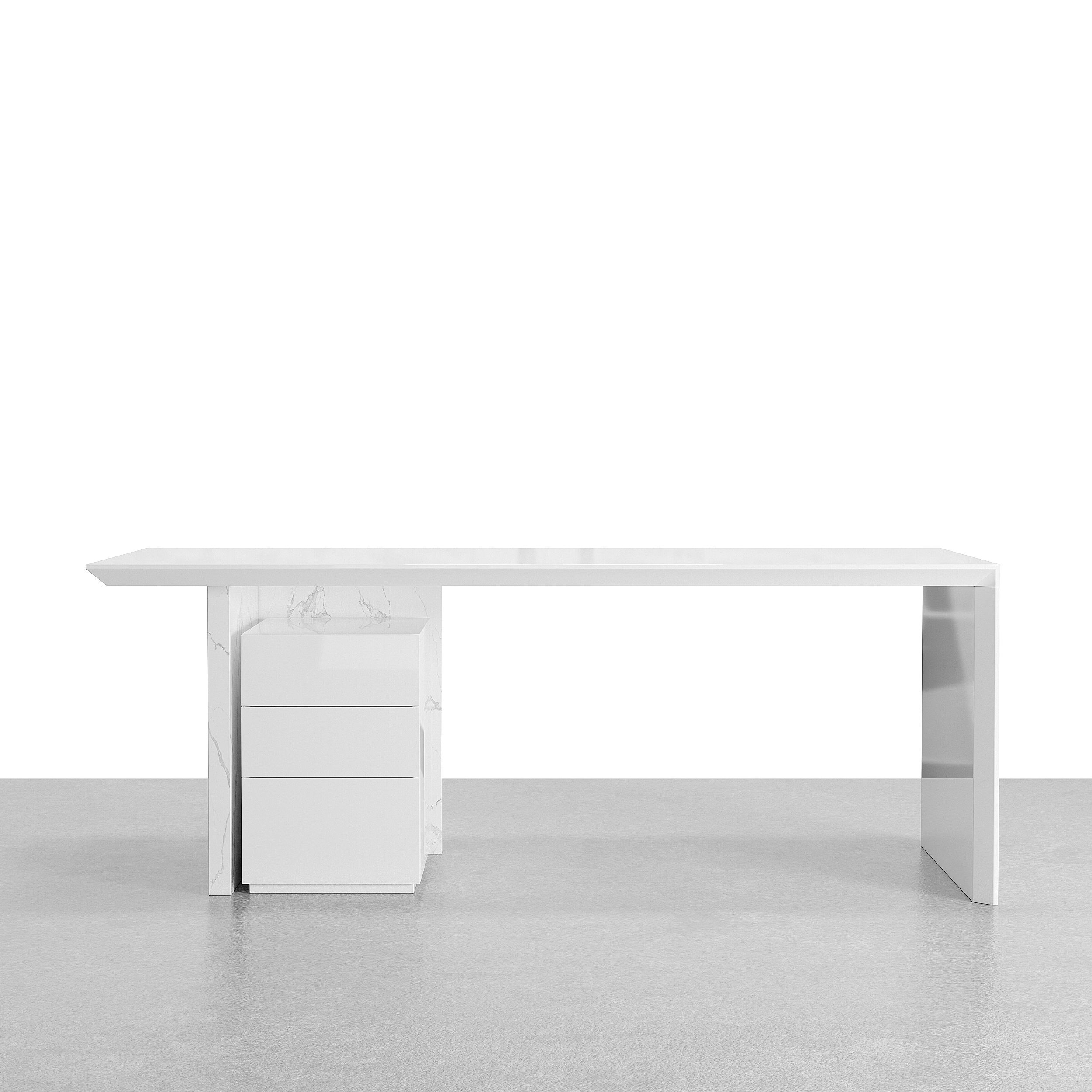 Office Desk - 60x30cm - White