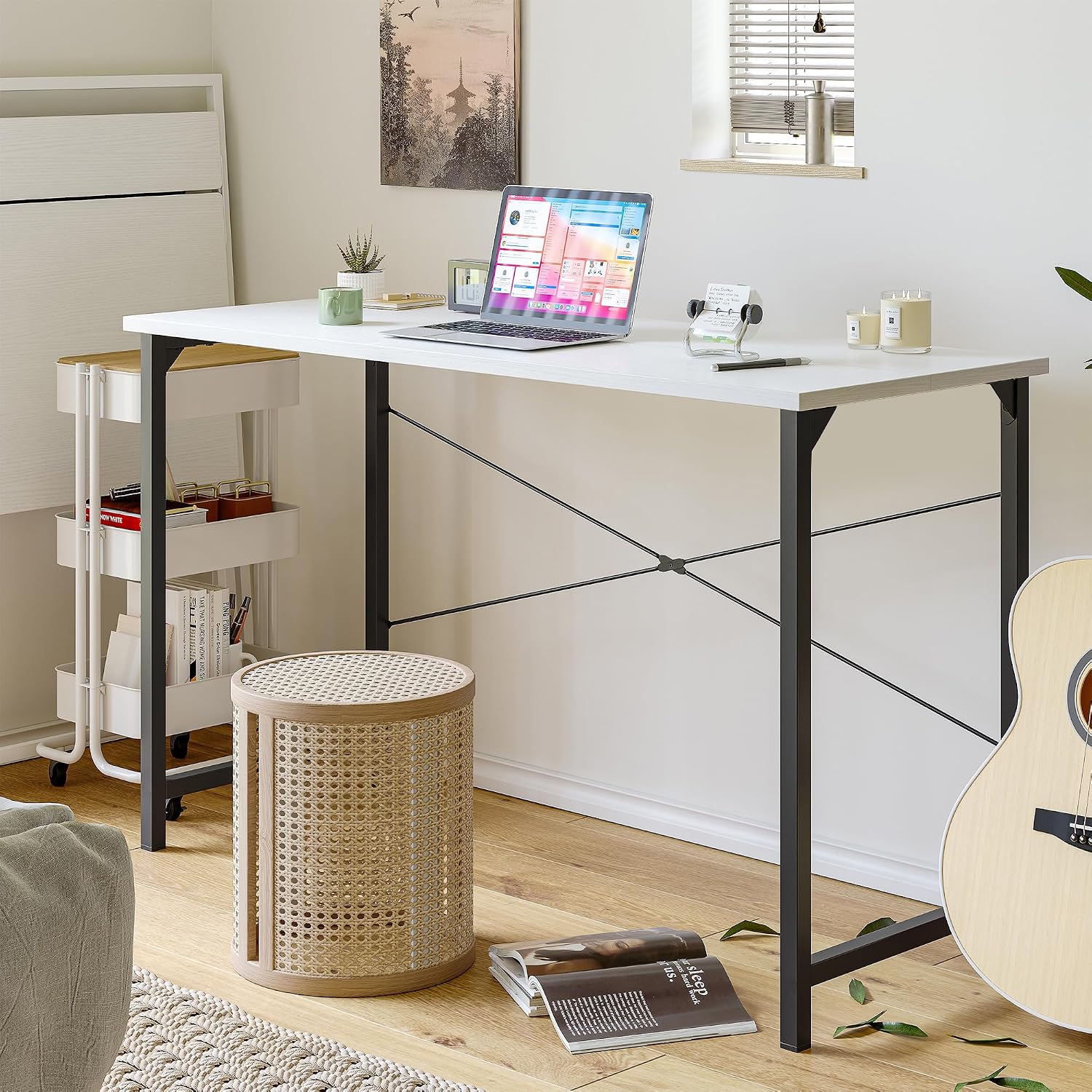 Office Desk - 80x40cm - White