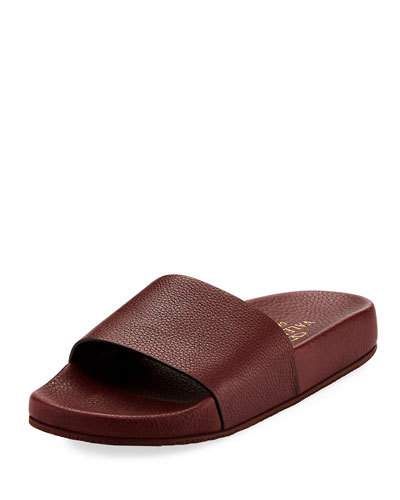 Outdoor Burgundy Slide Sandals