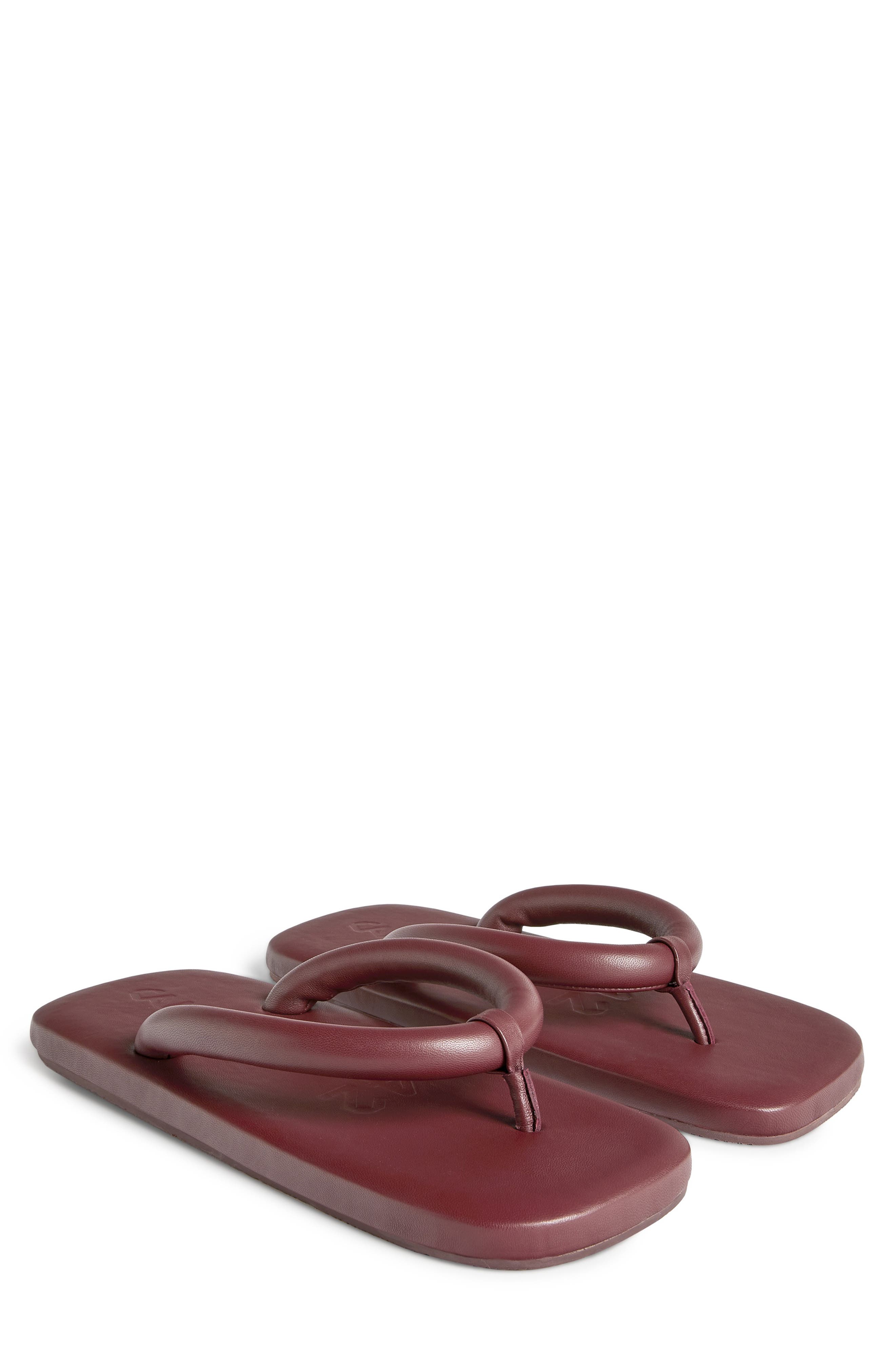 Outdoor Burgundy Slide Sandals