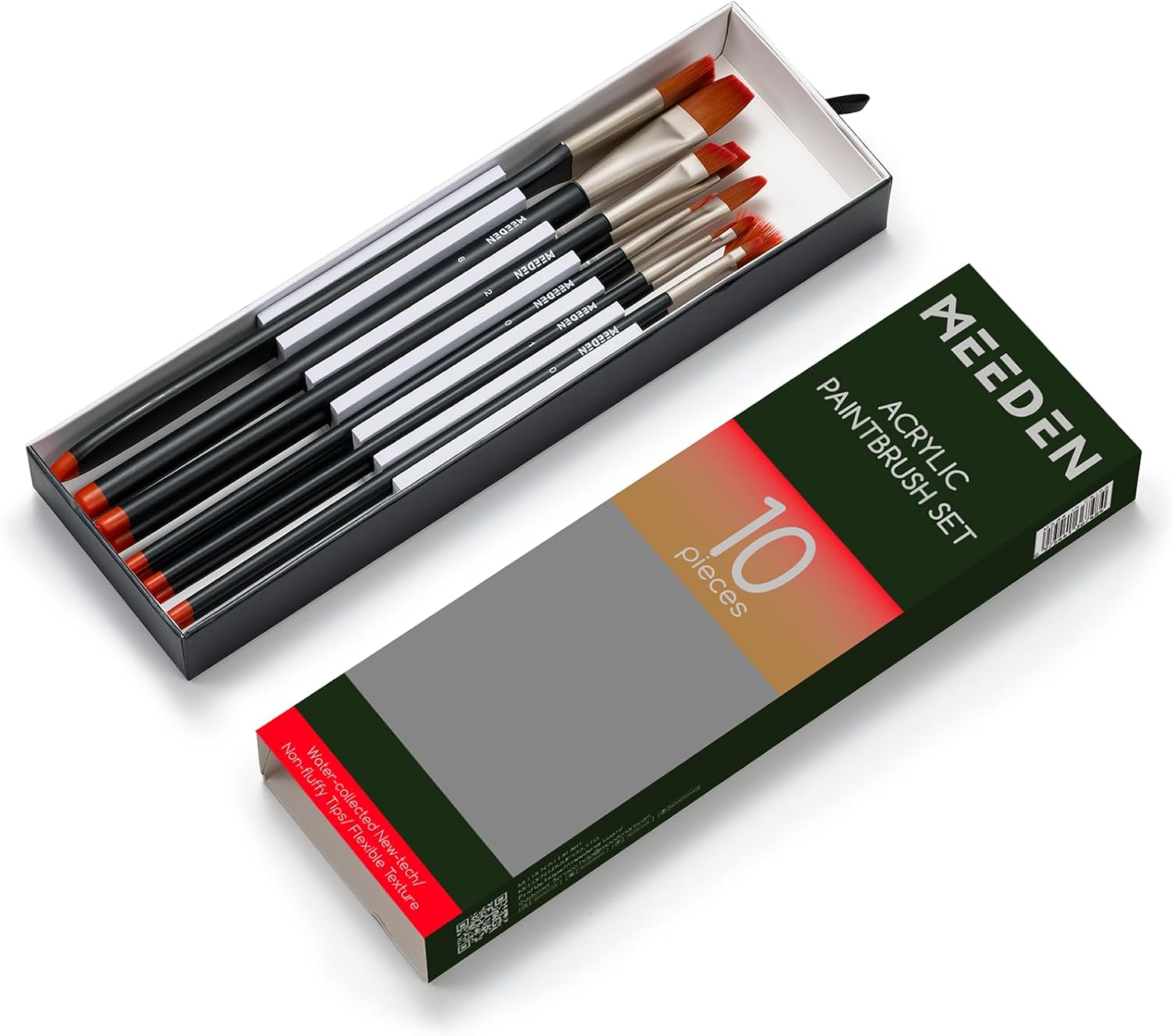 Paint Brushes - Flat Set - 10pcs