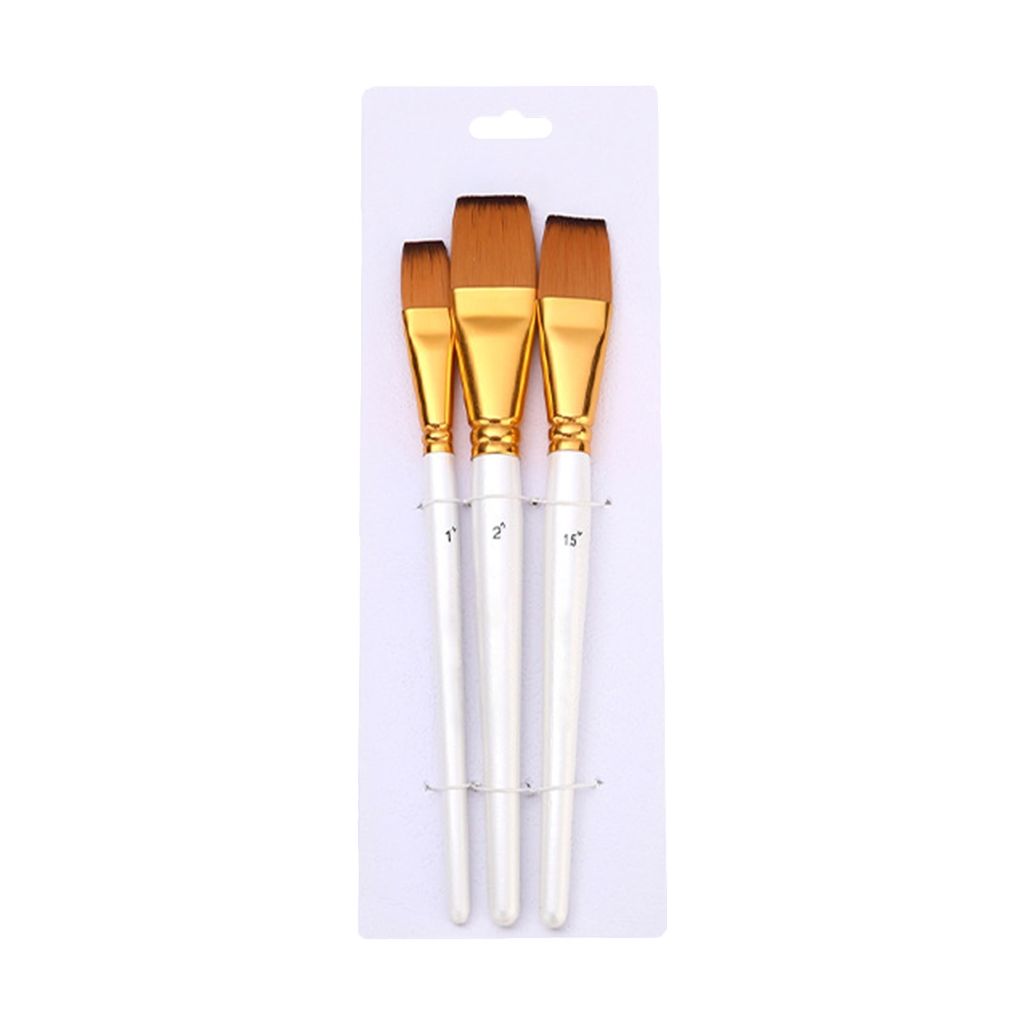 Paint Brushes - Flat Set - 3pcs