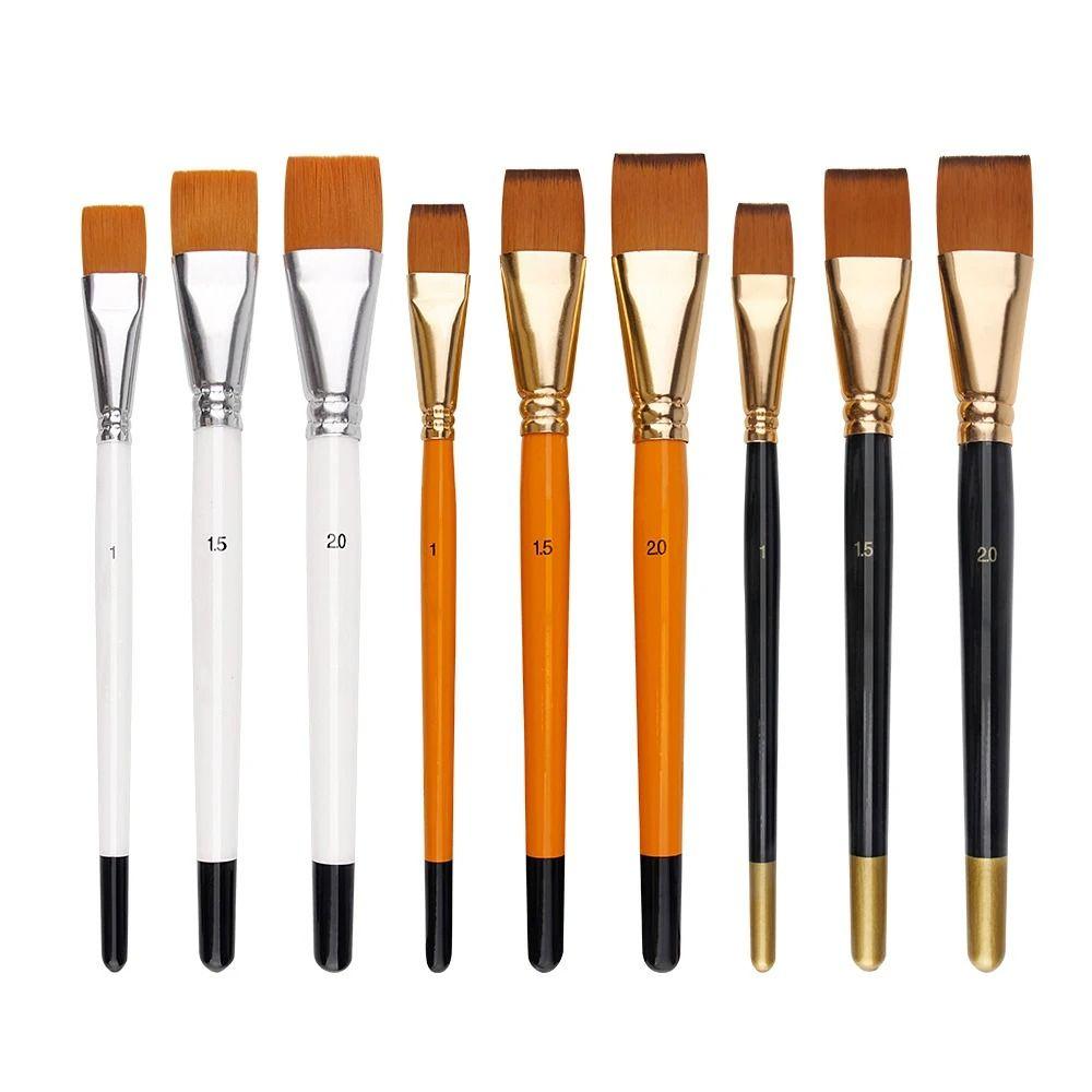 Paint Brushes - Flat Set - 3pcs